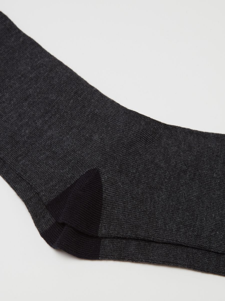 Three-pair pack short socks with contrasting details_1