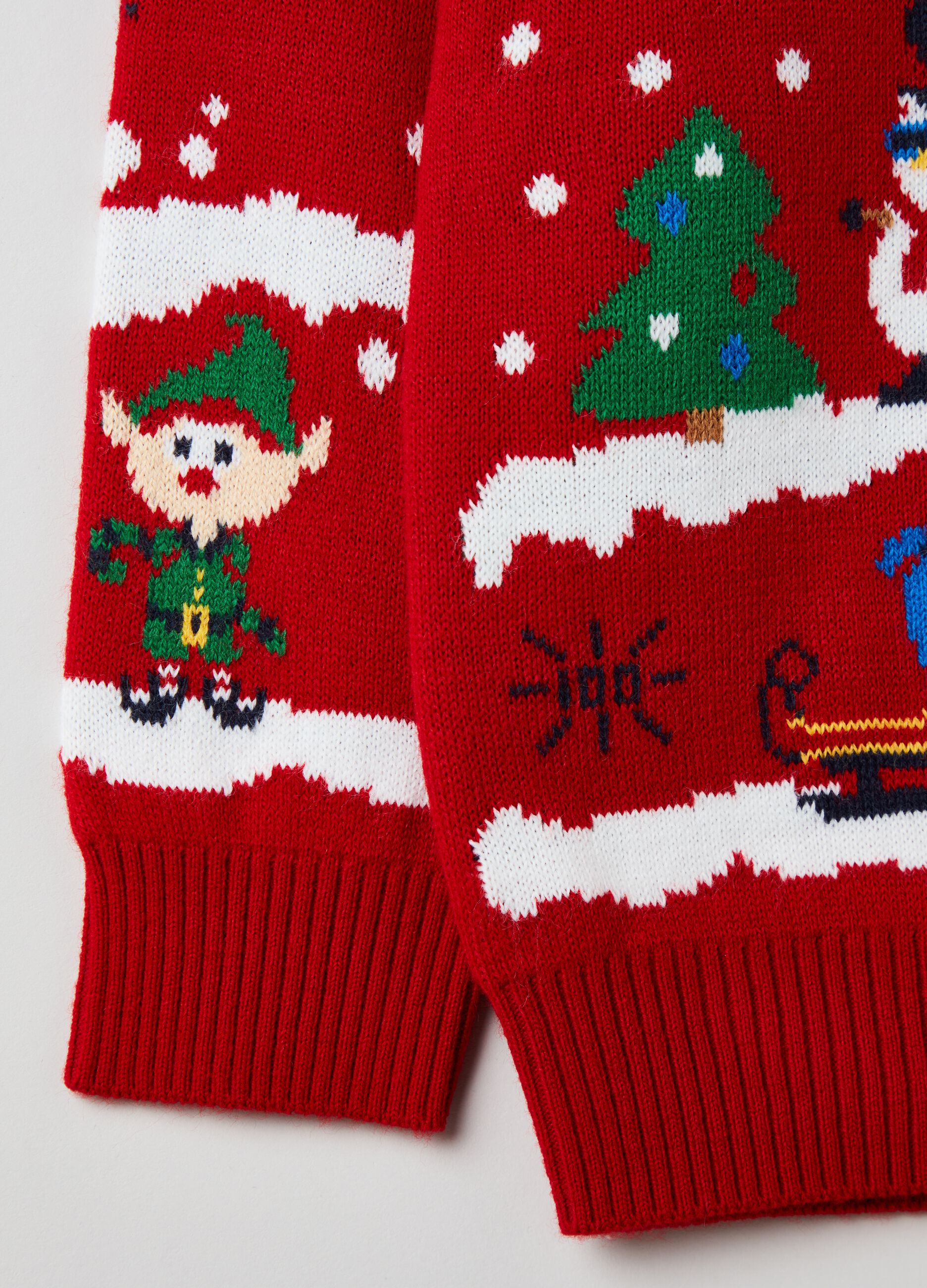 Christmas Jumper with jacquard drawings