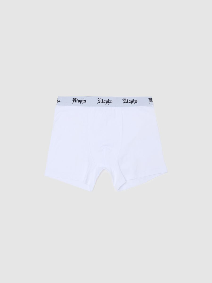 Bipack Boxer With External Elastic Band White_1