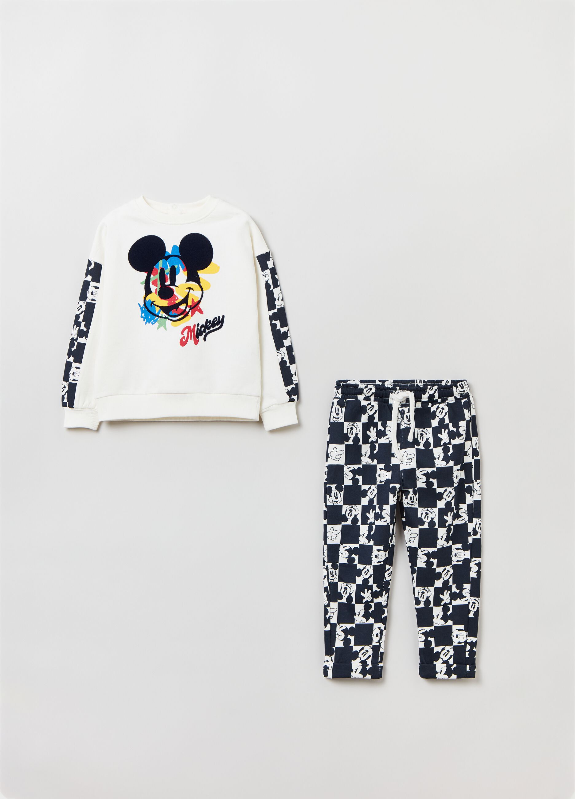 Fleece jogging set with Mickey Mouse print