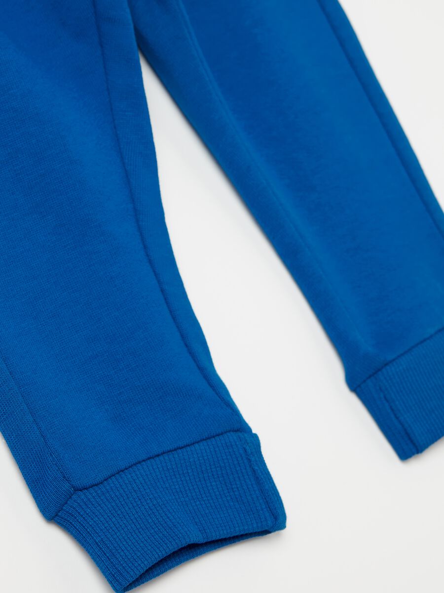 Fleece joggers with drawstring and print_3