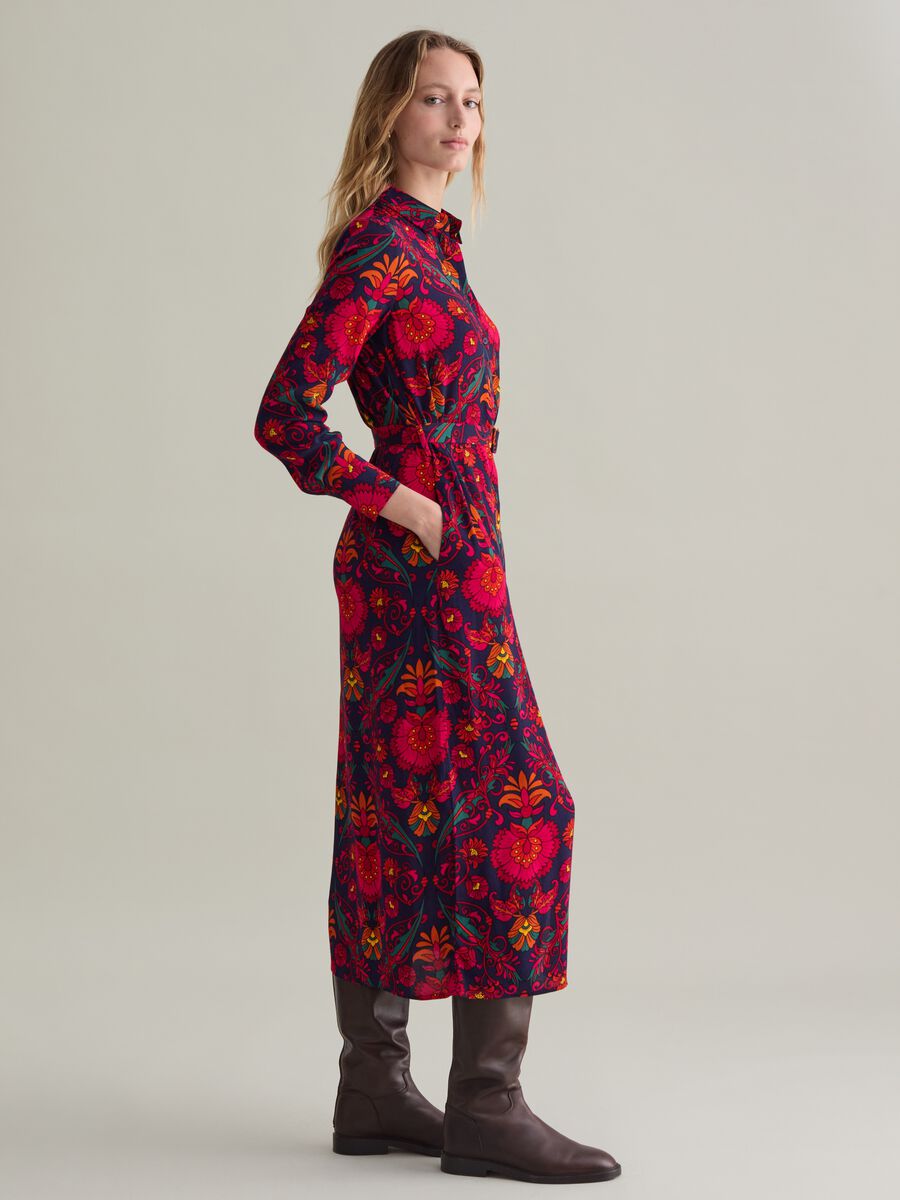 Long shirt dress with print_5