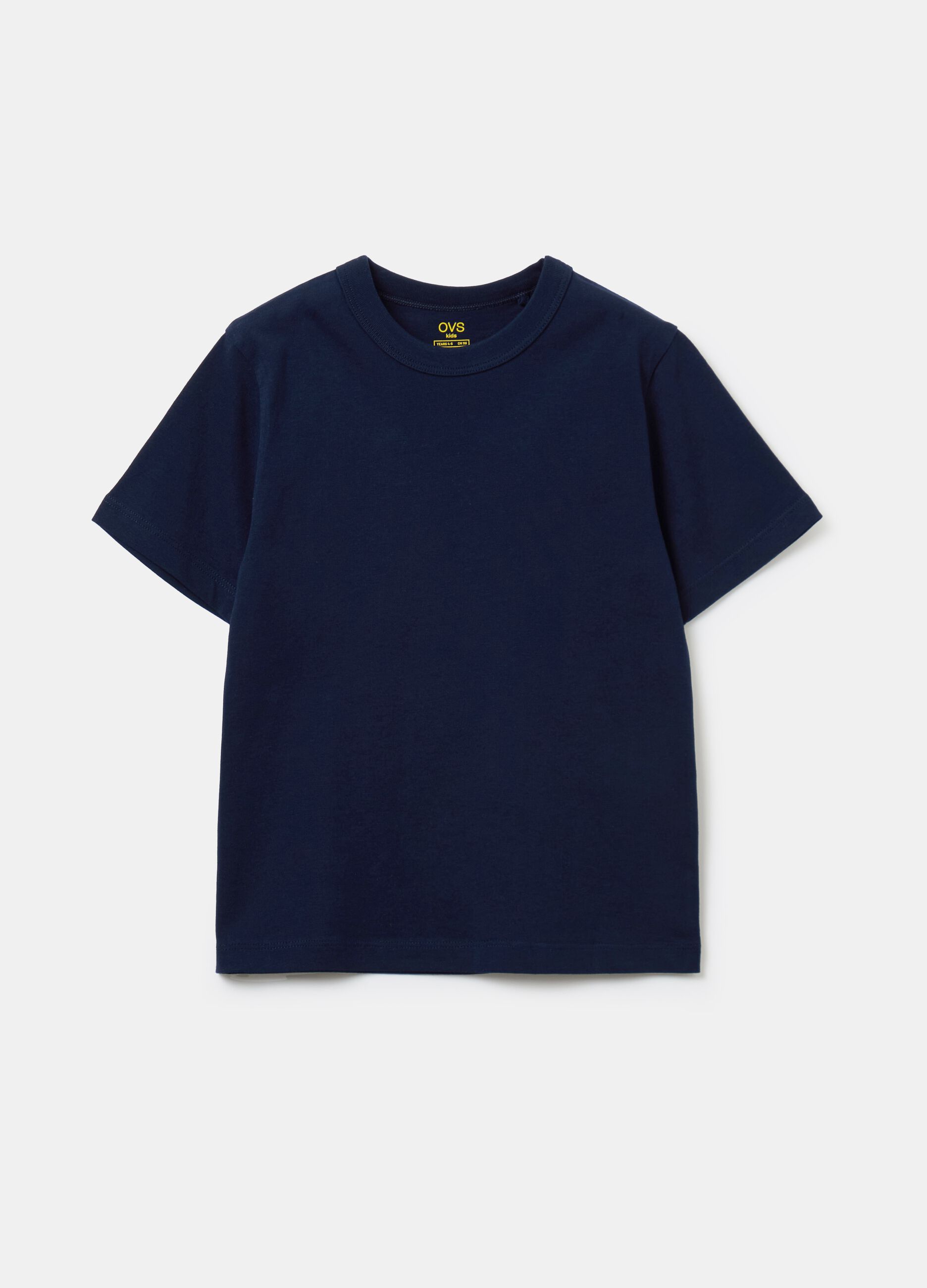 Essential solid colour T-shirt in organic cotton