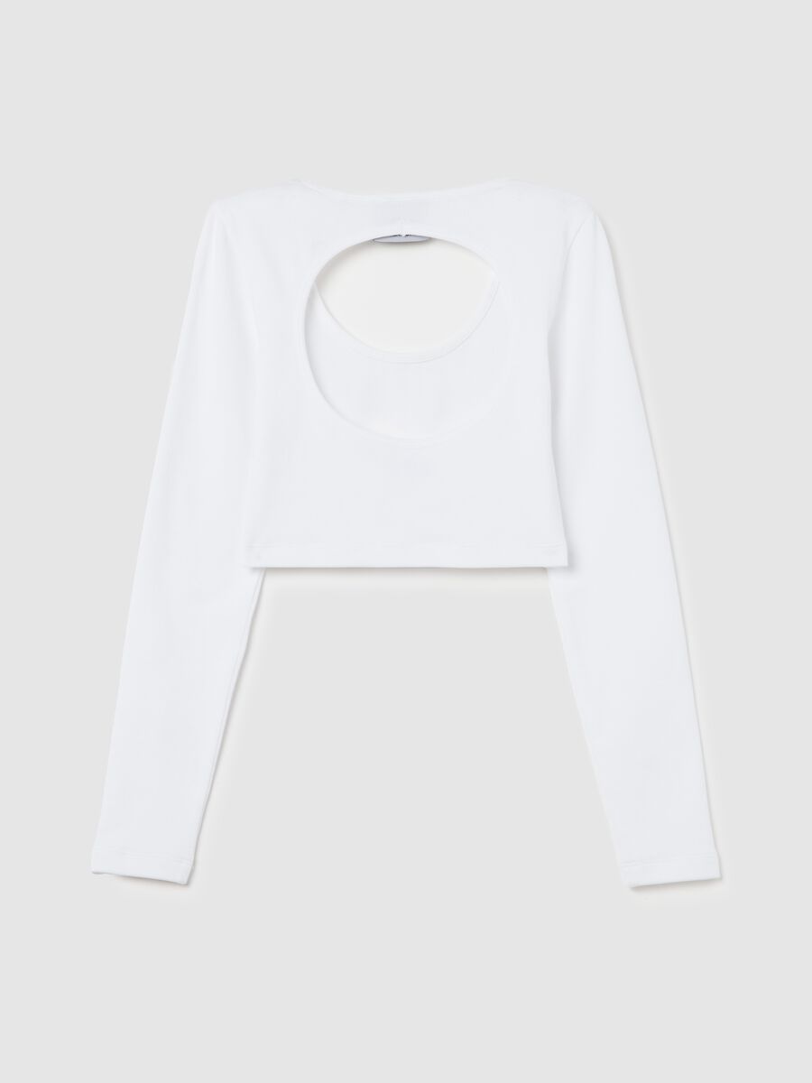 Cut Out Crop Longsleeve White_6