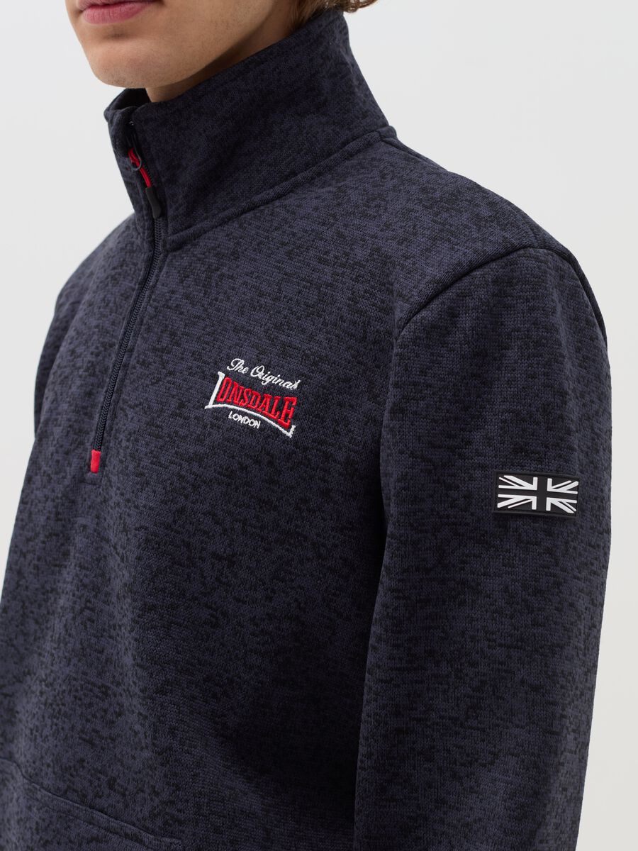 Half-zip sweatshirt with high neck and logo embroidery_3