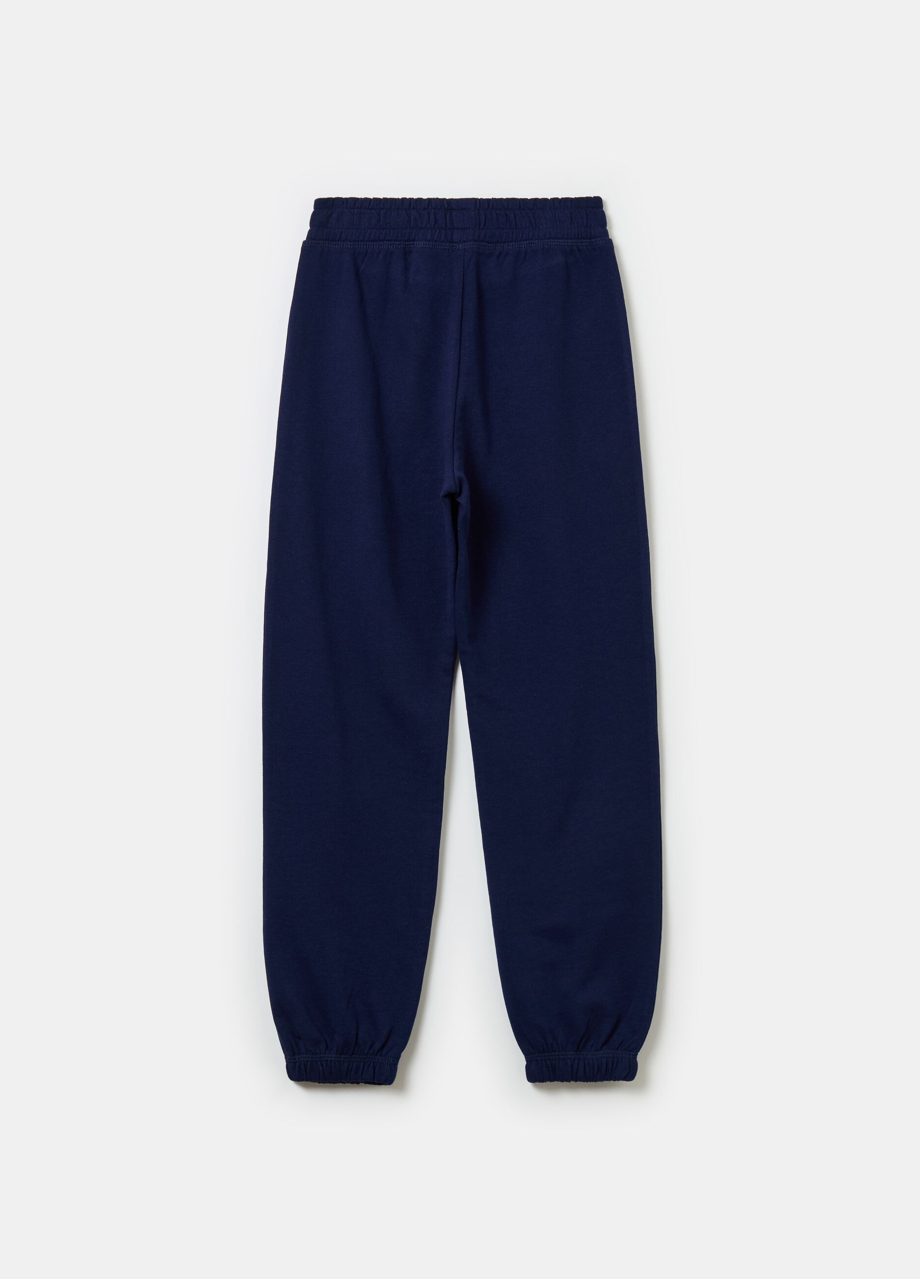 Fleece joggers with elasticated edging