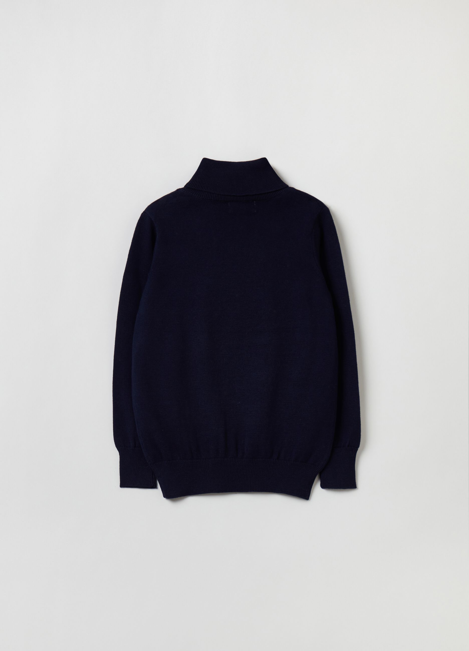 Cotton high-neck pullover