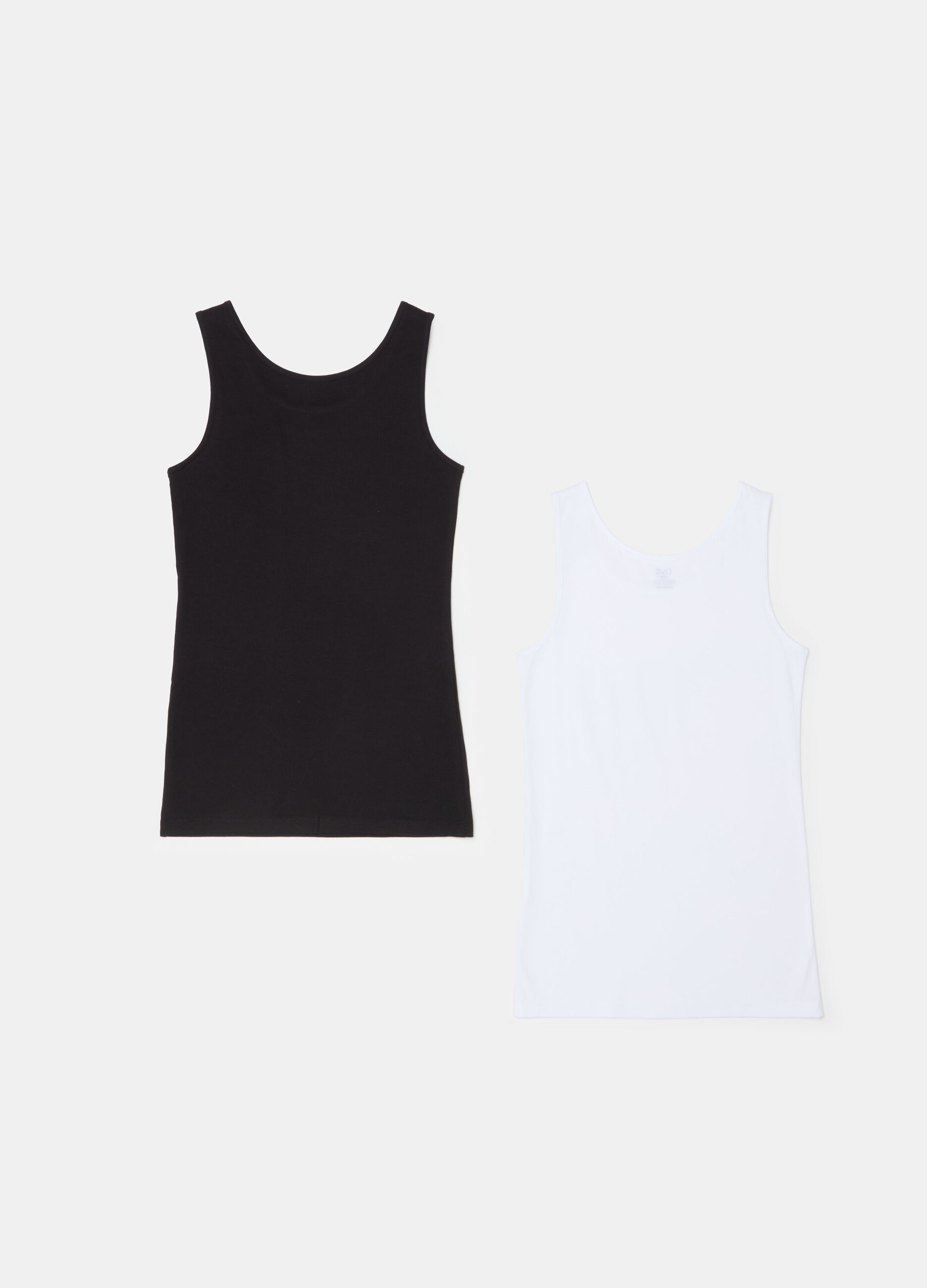 Two-pack organic cotton vests