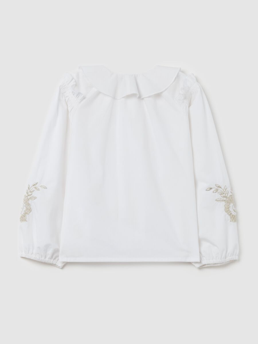 Shirt with diamanté flower_1