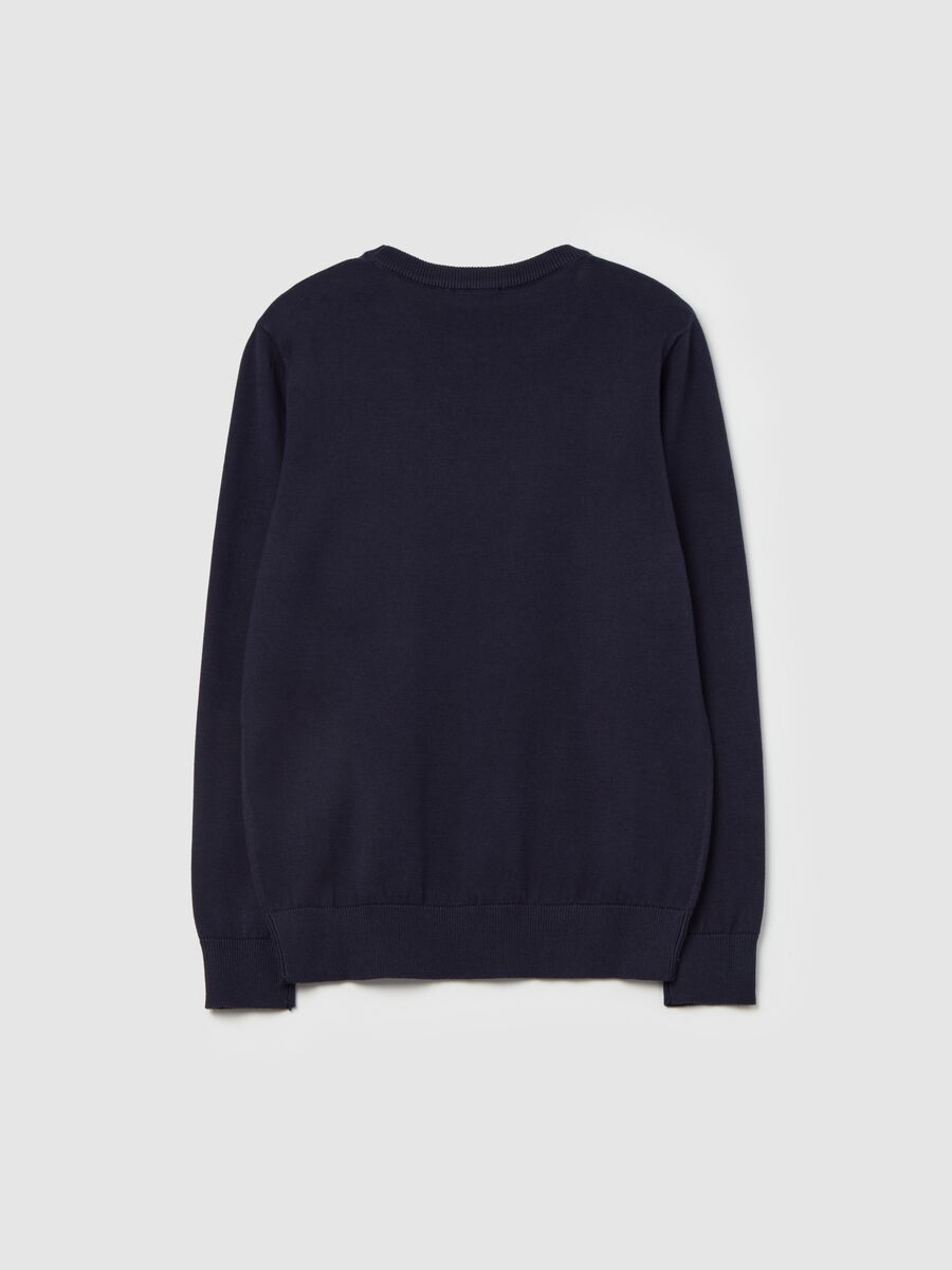 Cotton pullover with round neck_1