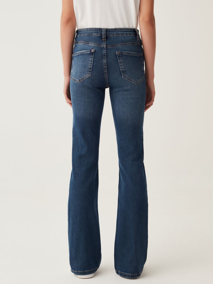 Flare-fit, high-rise jeans with fading_2