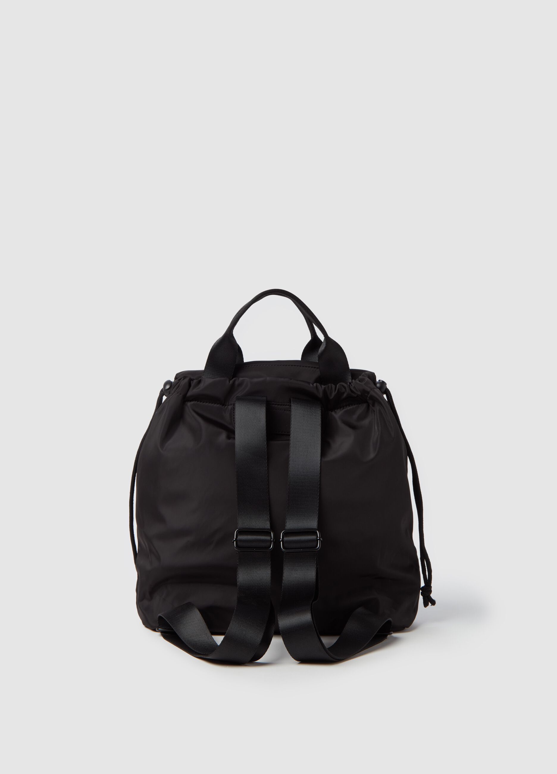 Mini backpack in nylon with double handles