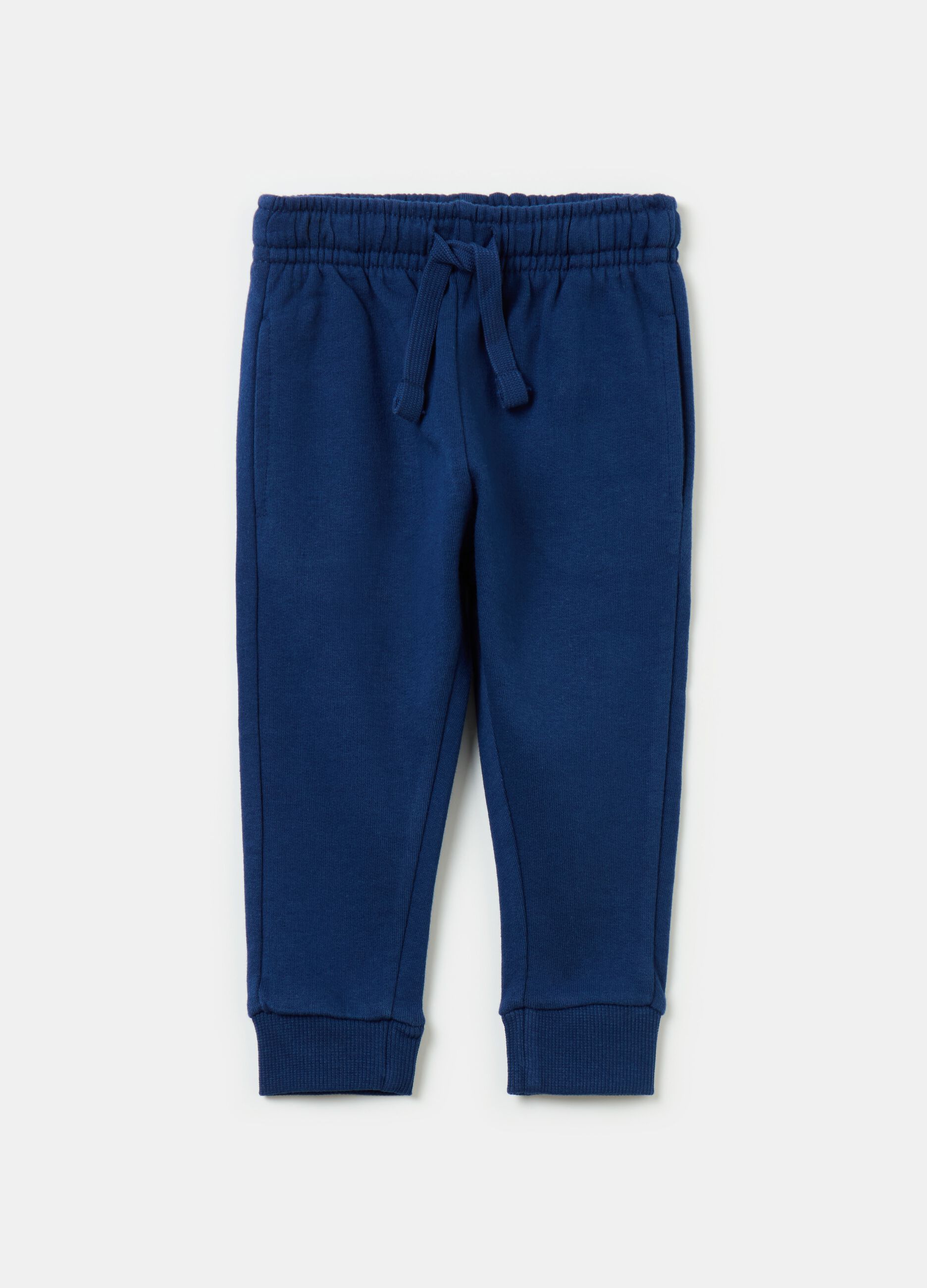 Fleece joggers with drawstring