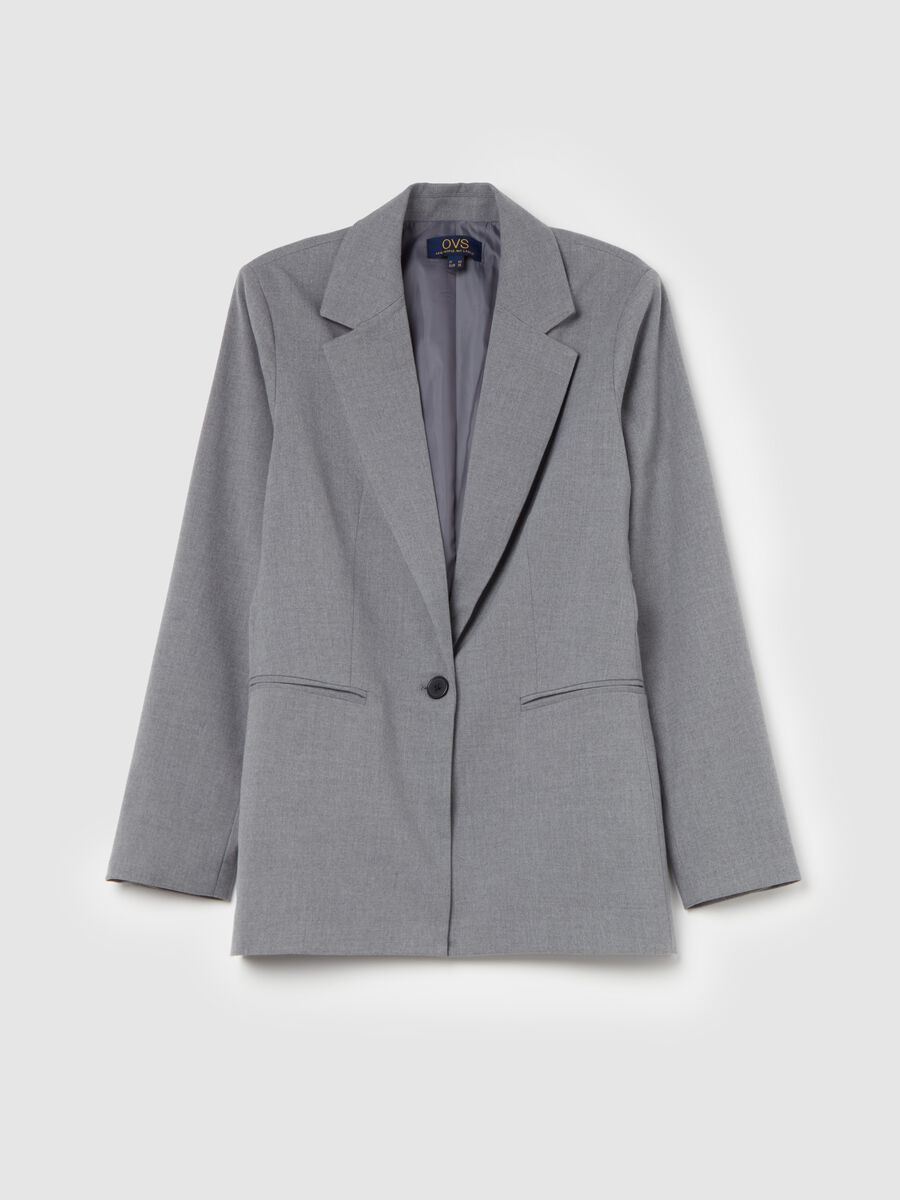 Single-breasted blazer with button_4