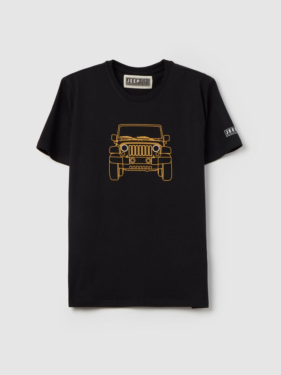 Cotton T-shirt with Jeep print_0