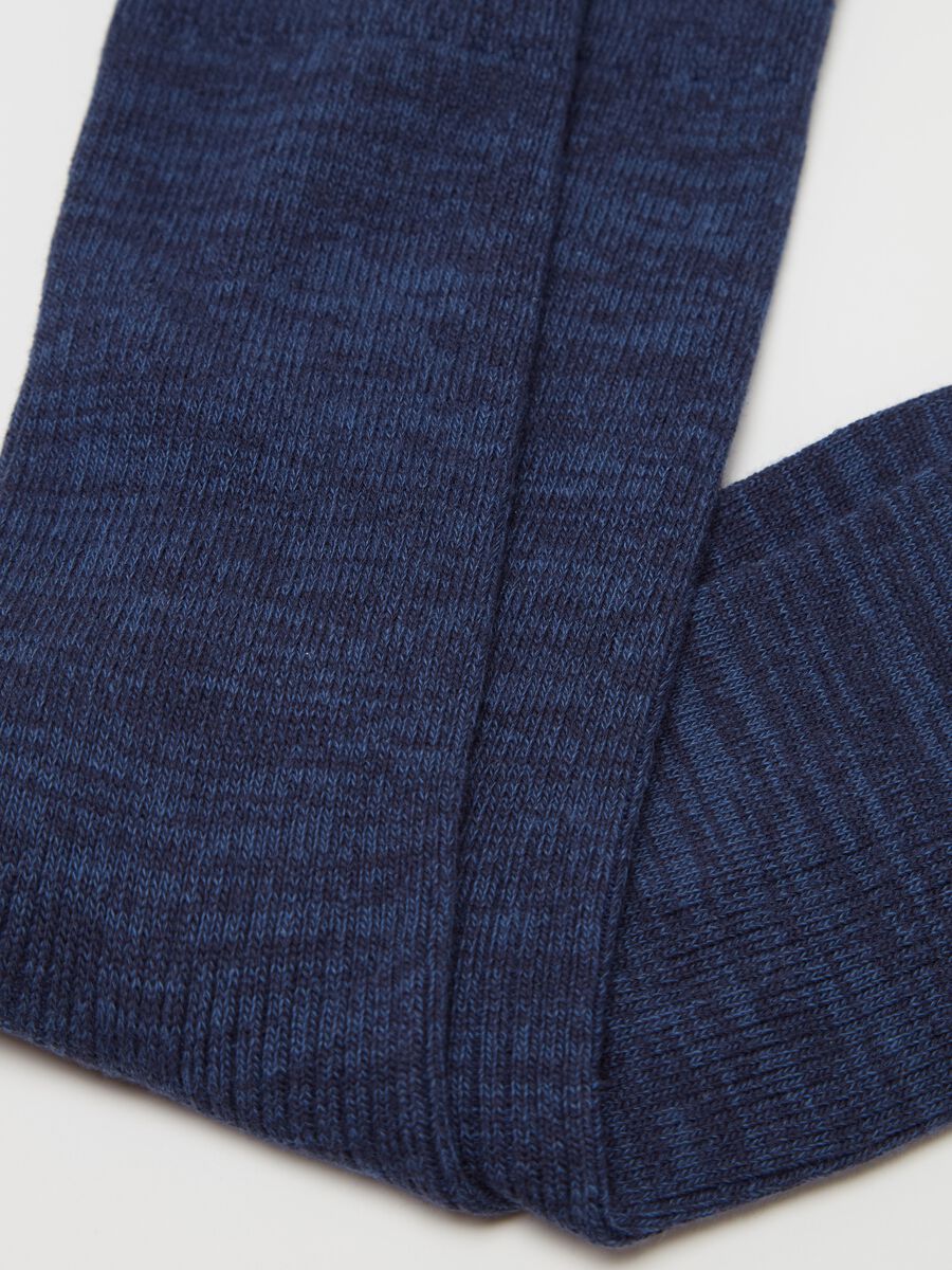 Stretch midi socks with ribbing_2