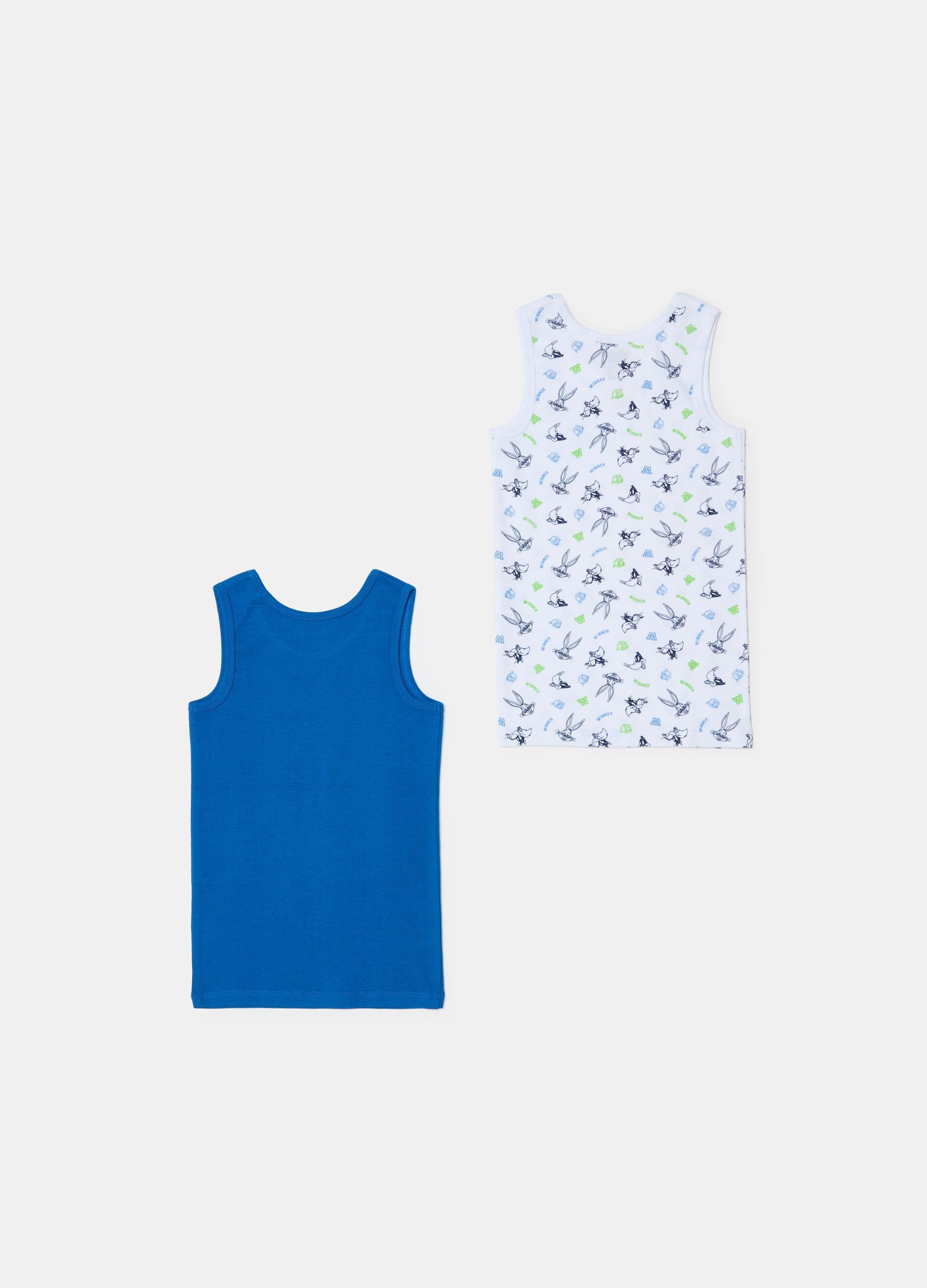 Two-pack racerback vests with Bugs Bunny print