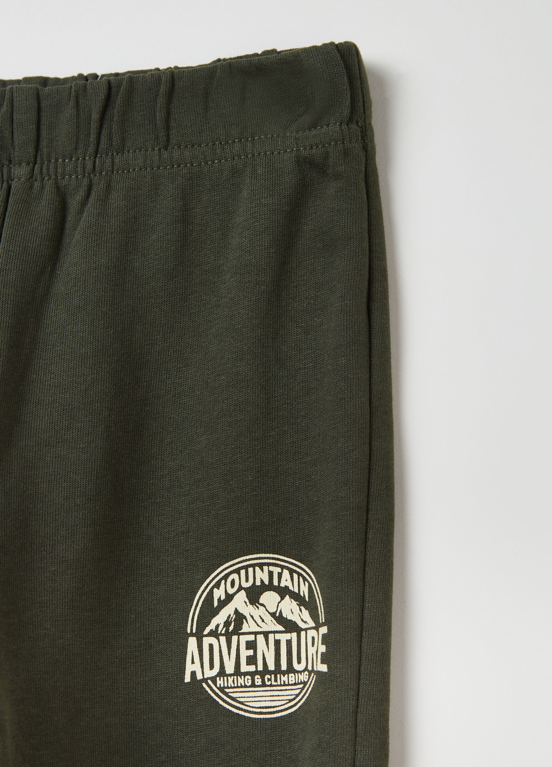 Fleece joggers with elasticated edging