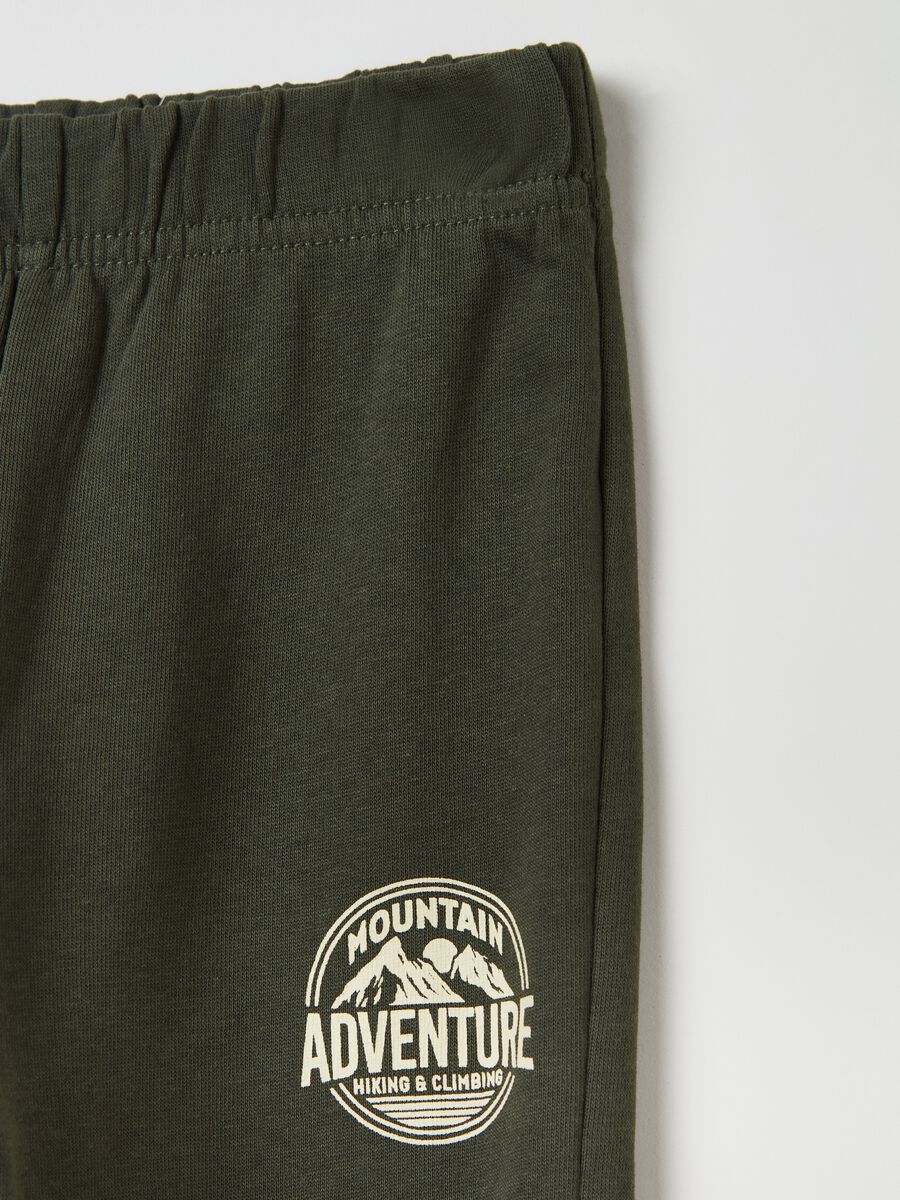 Fleece joggers with elasticated edging_2