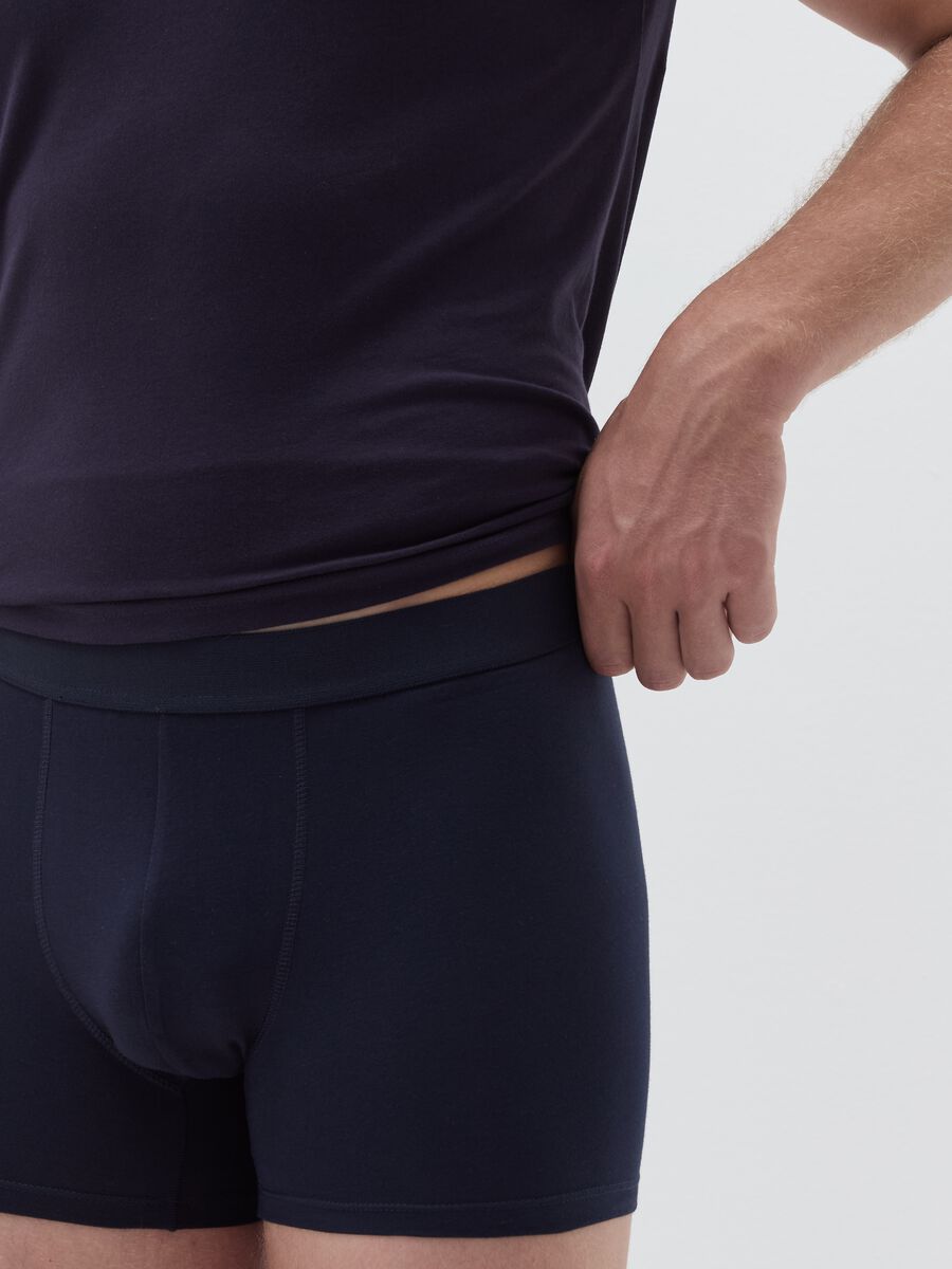 Stretch cotton boxers with external elastic_3