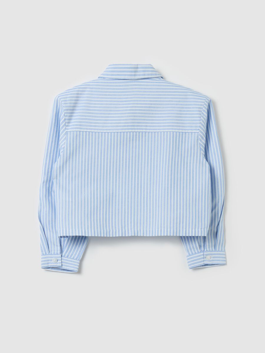 Striped boxy-fit shirt with lurex_1