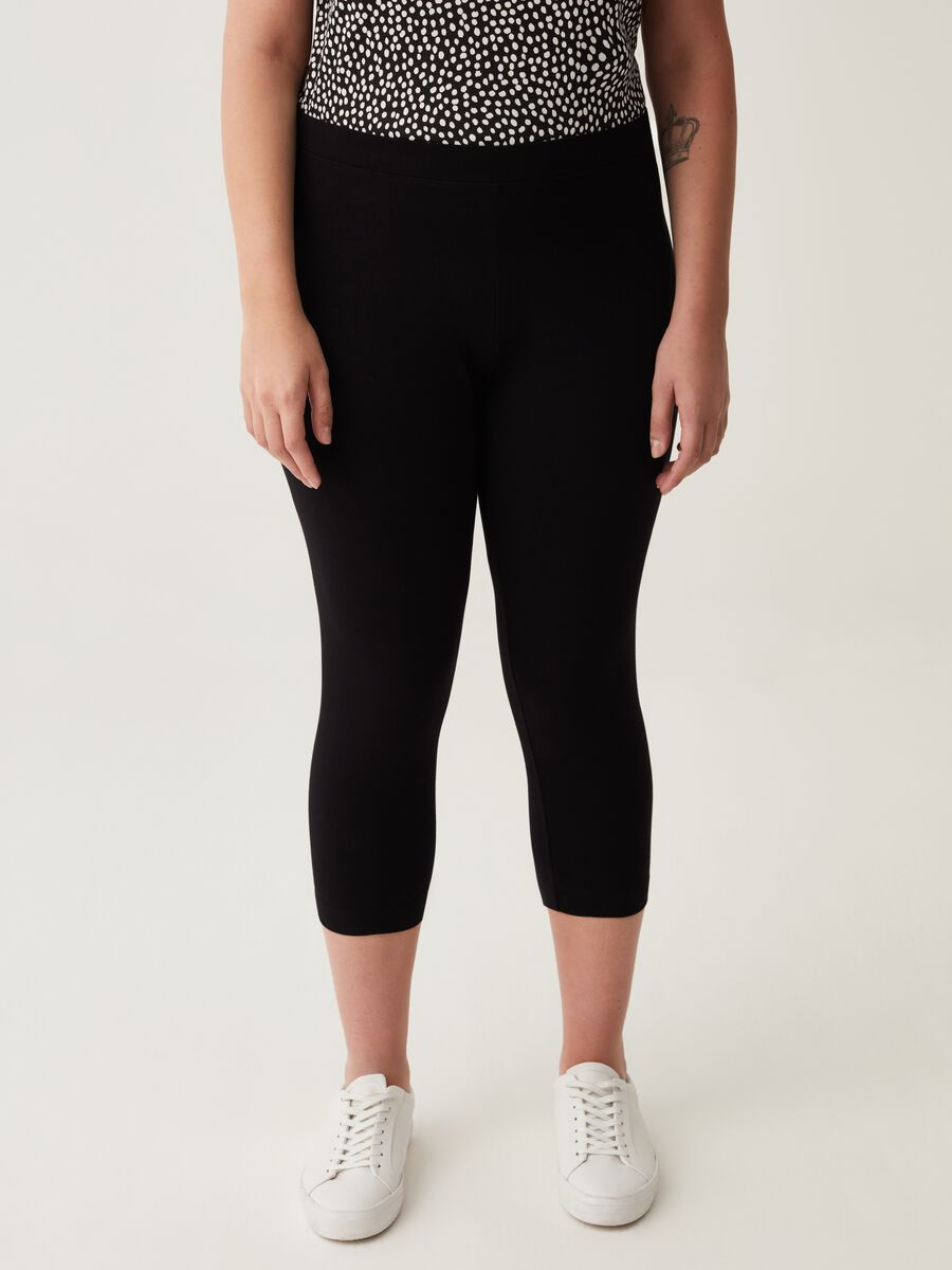 Curvy stretch cotton cropped leggings_1