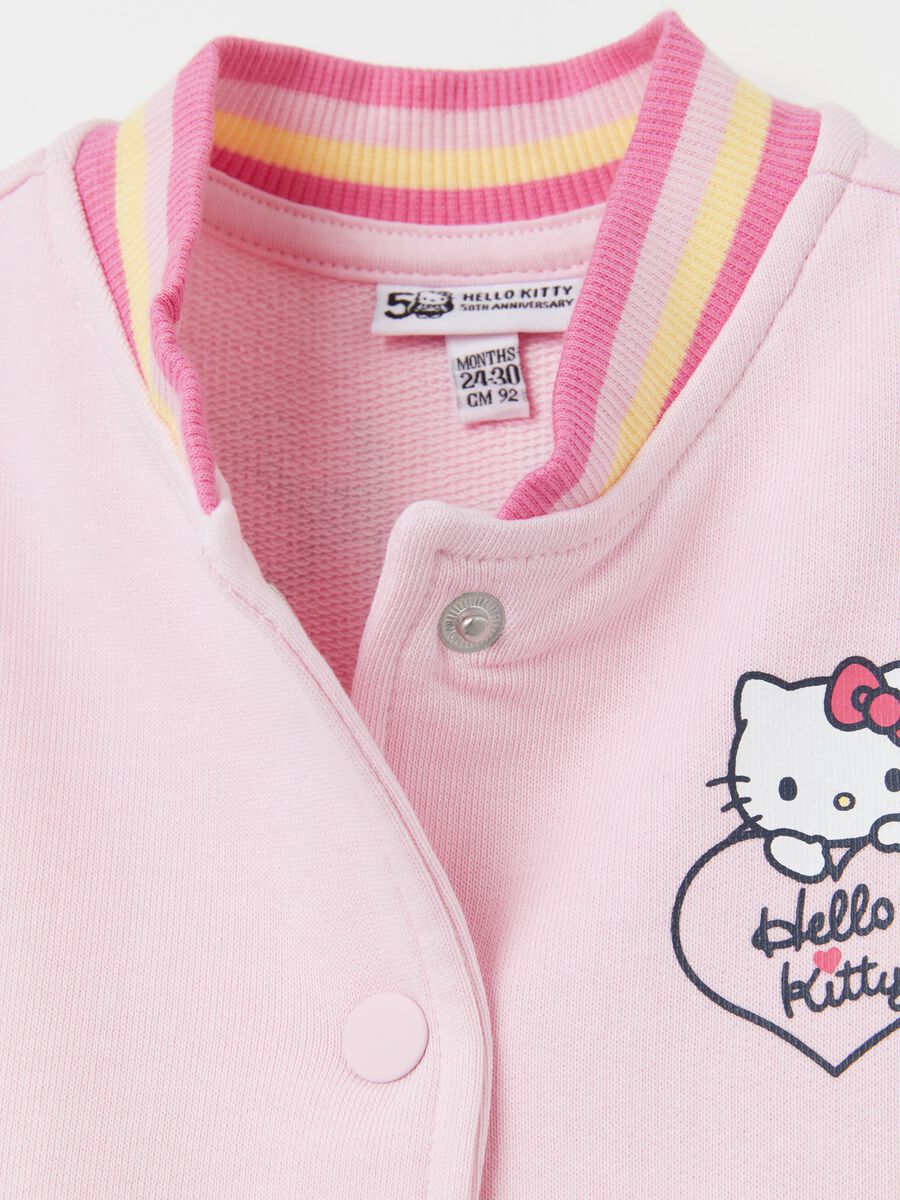 Plush cardigan with Hello Kitty embroidery_2