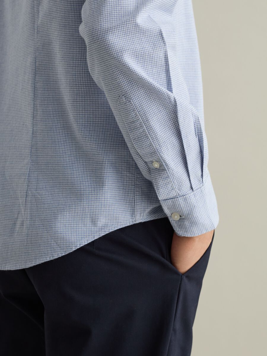 Contemporary slim-fit shirt with micro check pattern_3