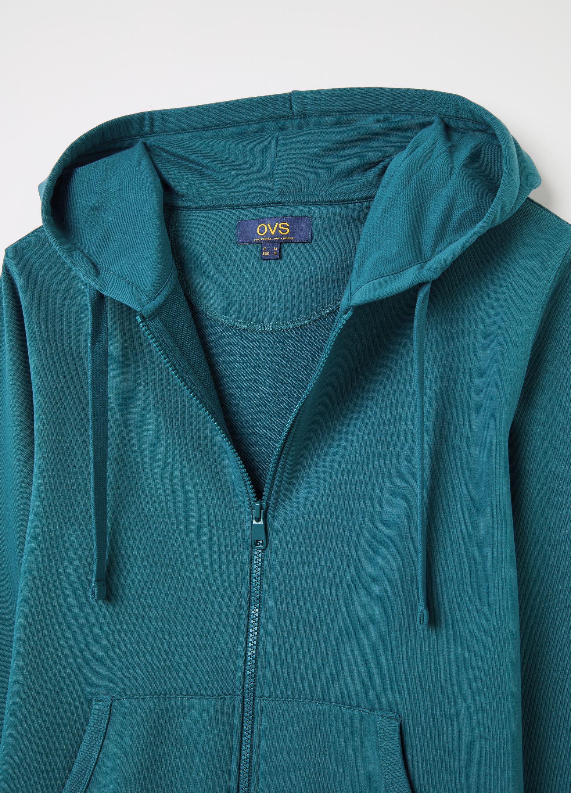 Full-zip sweatshirt with hood