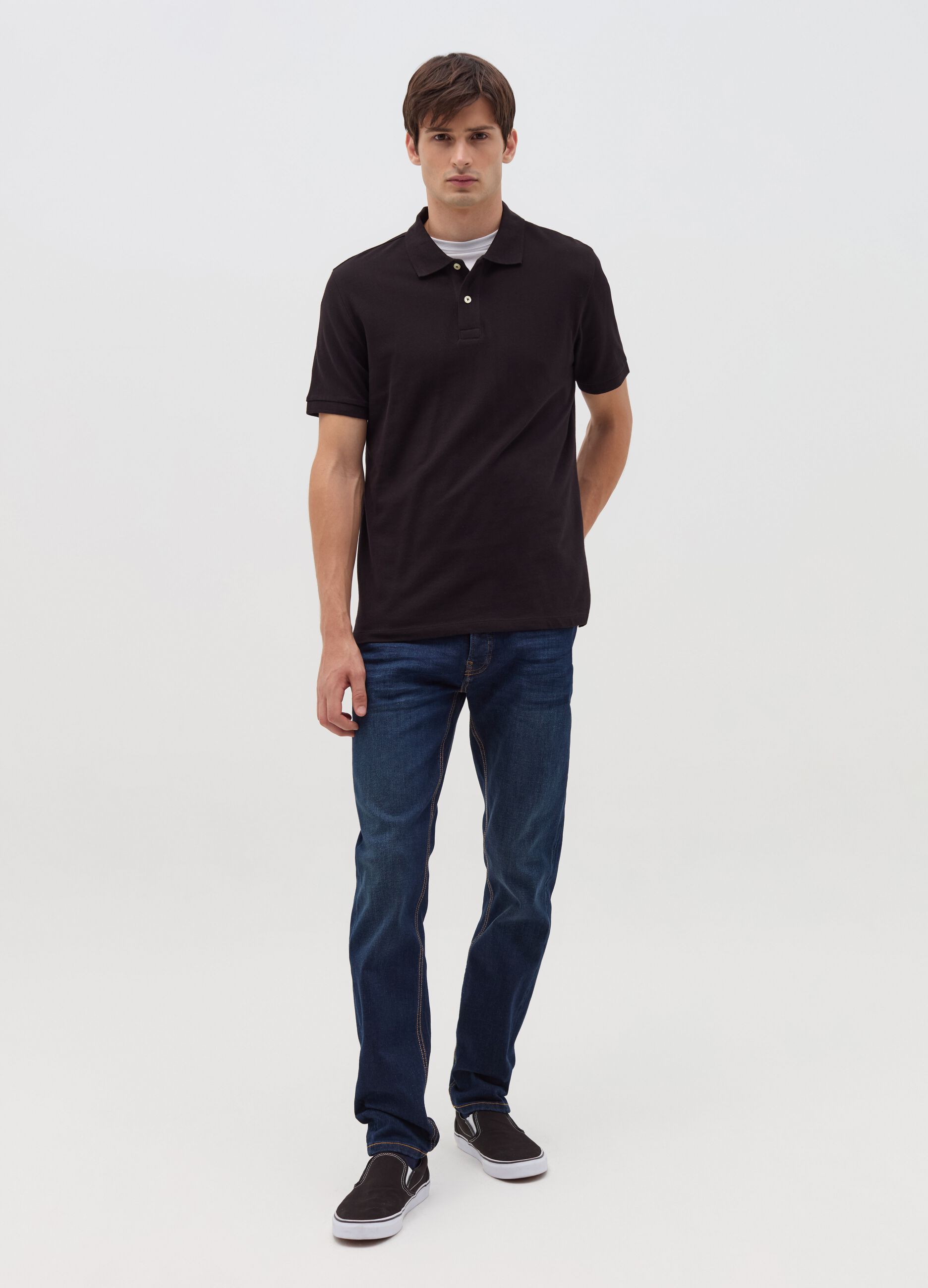 Slim-fit premium jeans in DualFX cotton