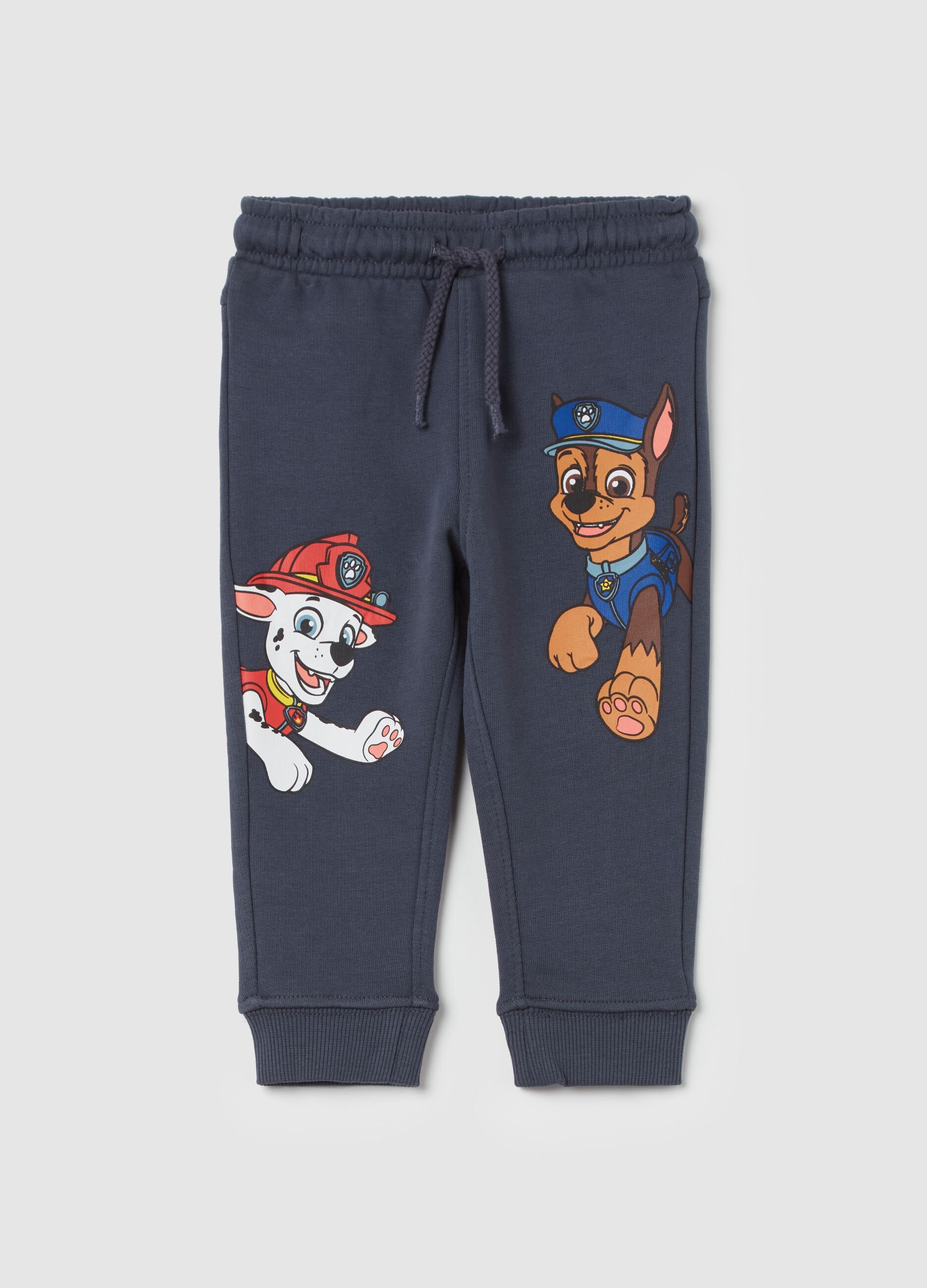 Cotton joggers with Paw Patrol print