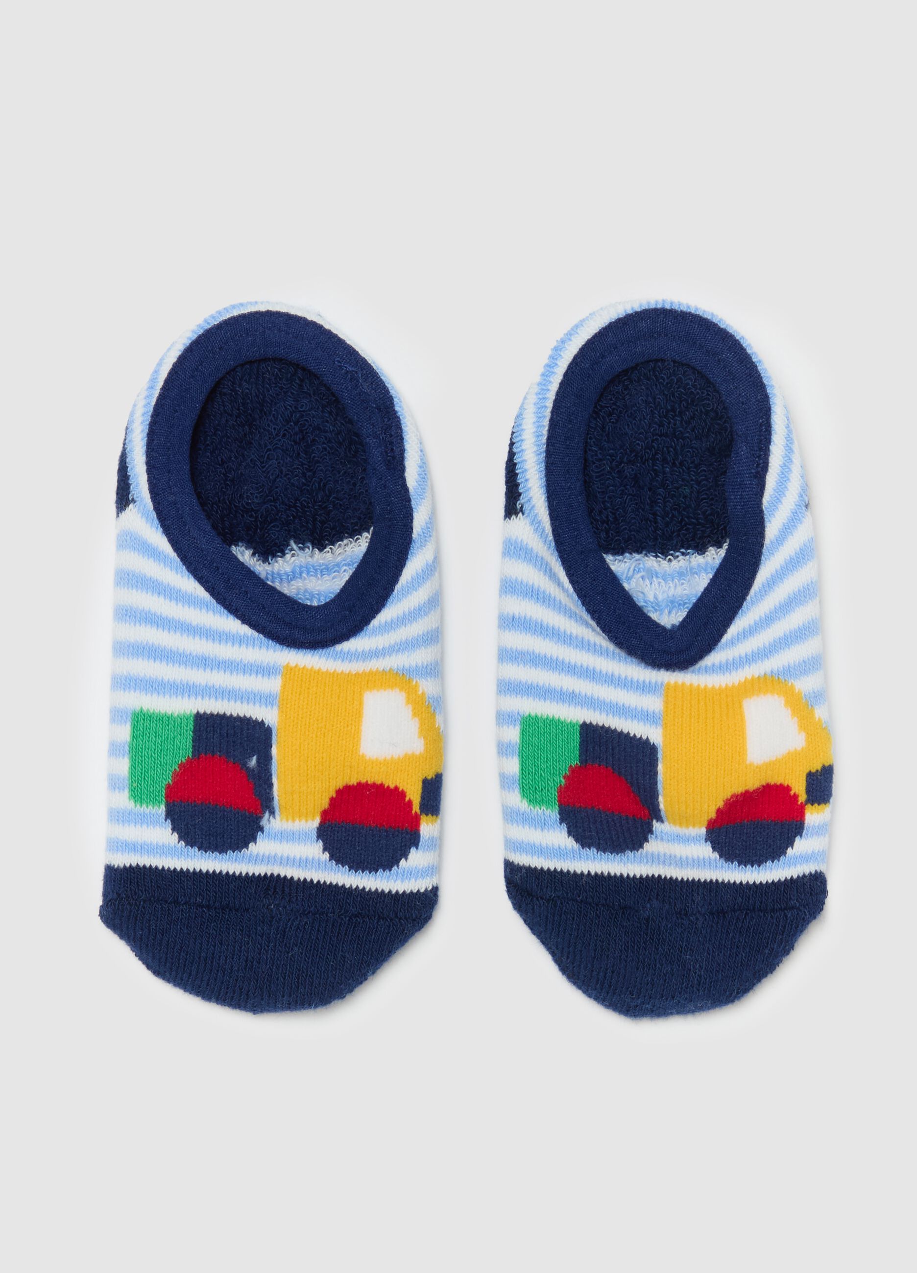 Slipper socks with lorry design