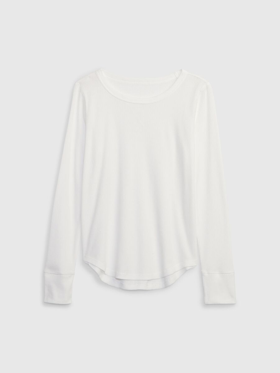 Long-sleeve t-shirt with microwaffle texture_3