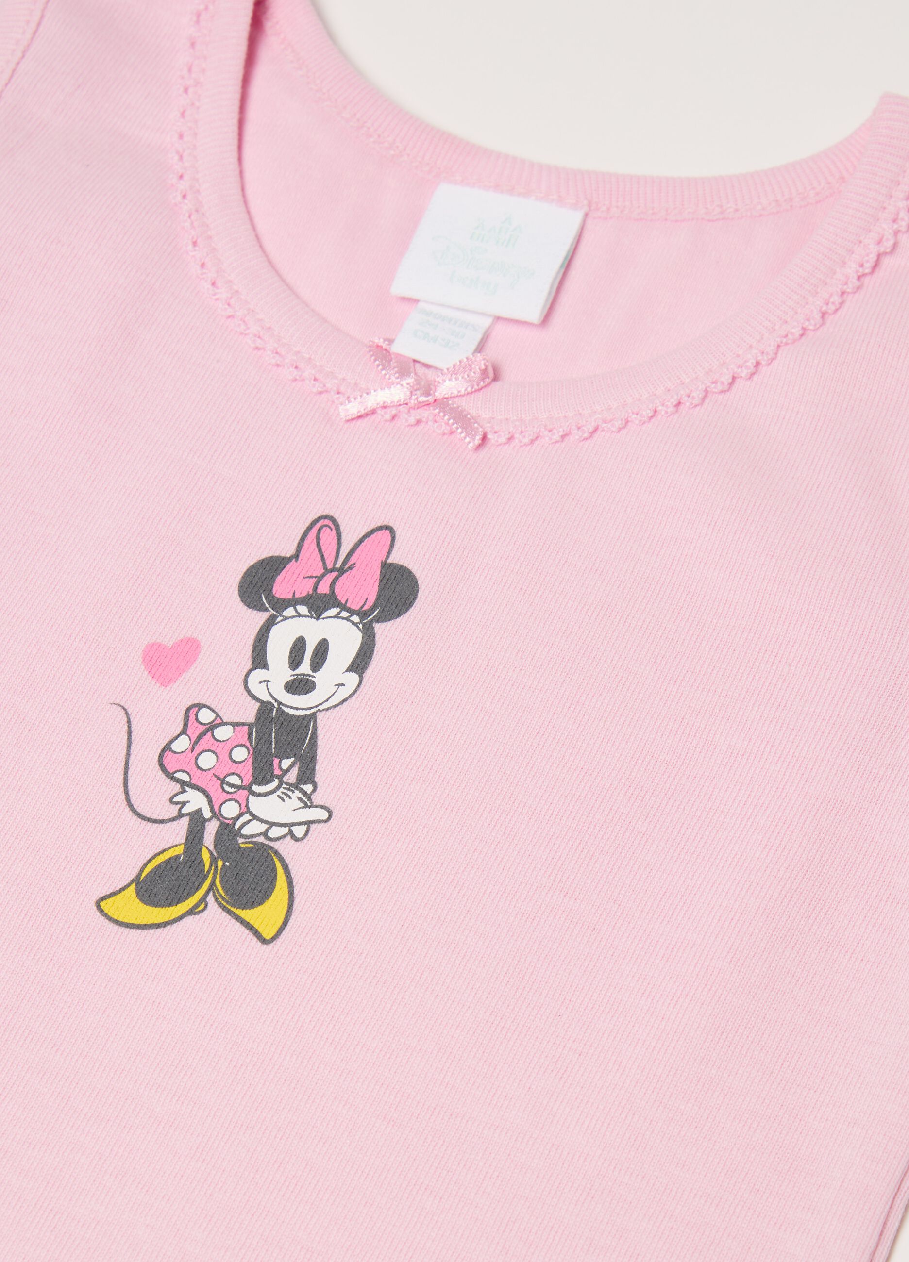 Two-pack vests with bow and Minnie Mouse print