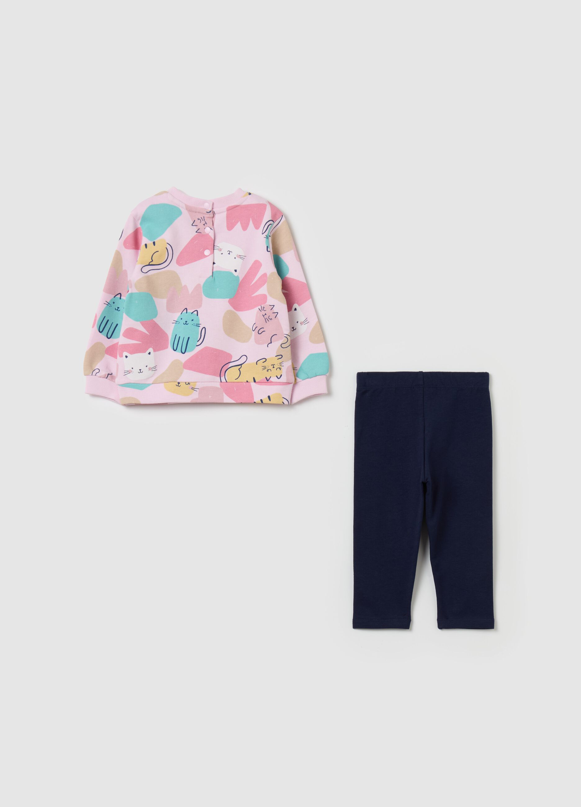 Cotton jogging set with print