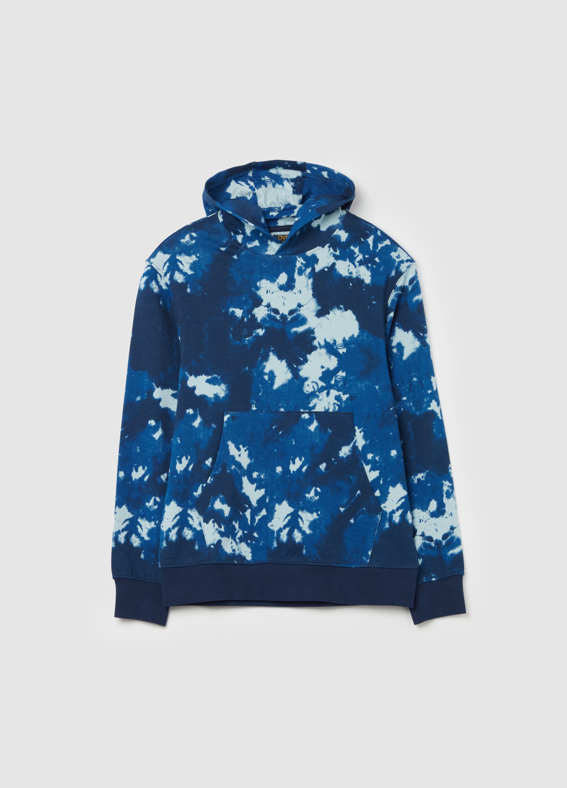 Tie Dye sweatshirt in French terry with hood