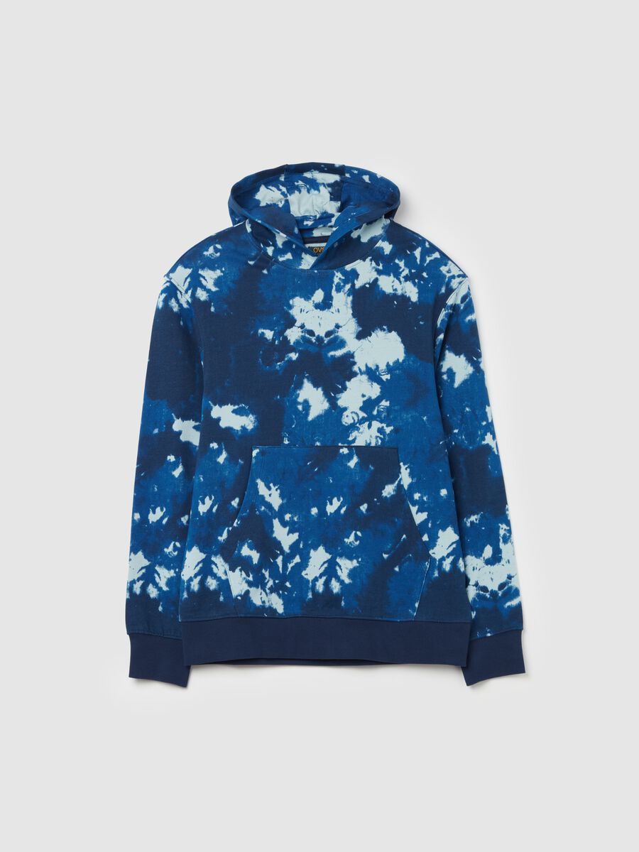 Tie Dye sweatshirt in French terry with hood_0