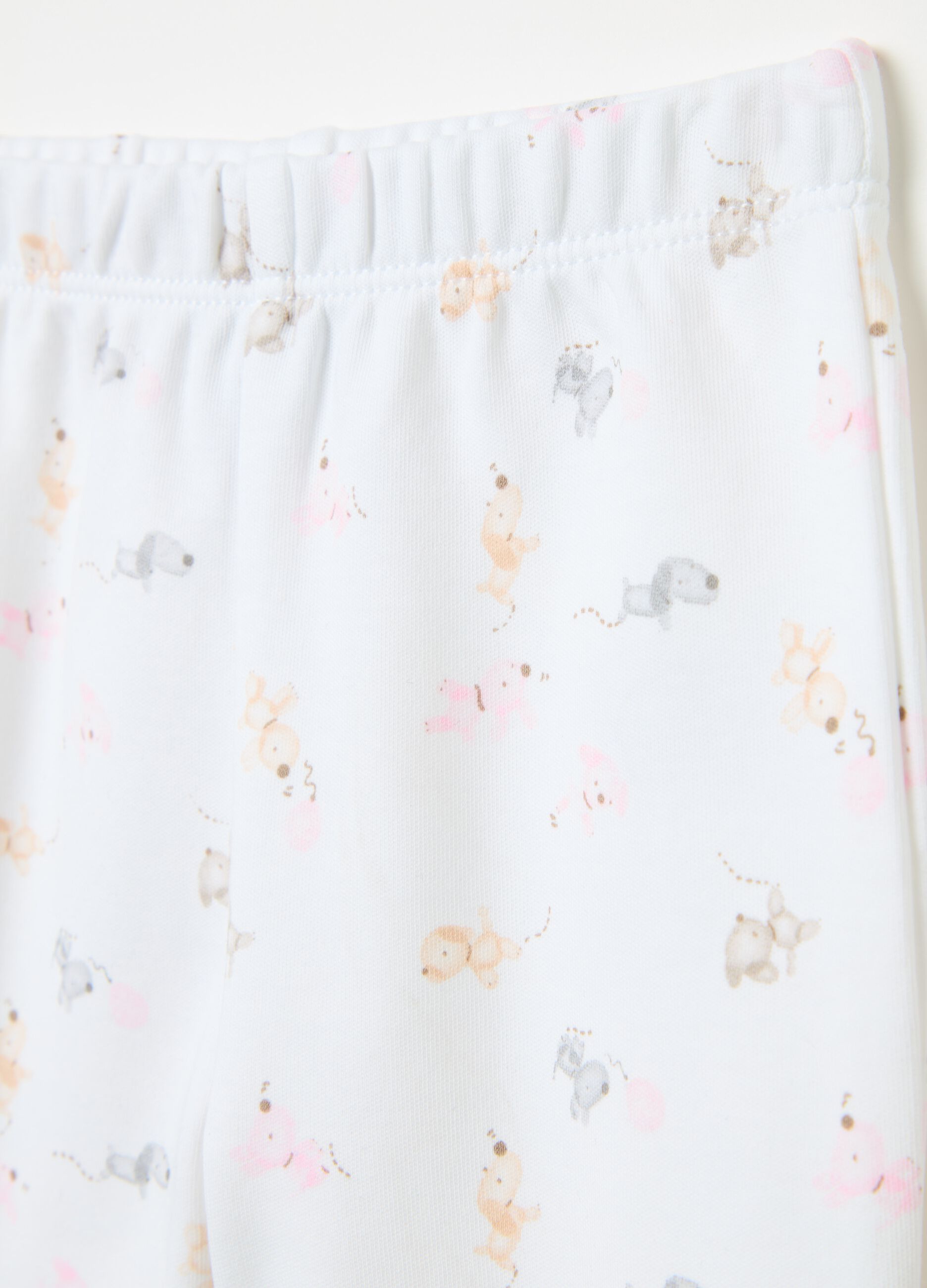 Two-pack baby leggings in organic cotton with print