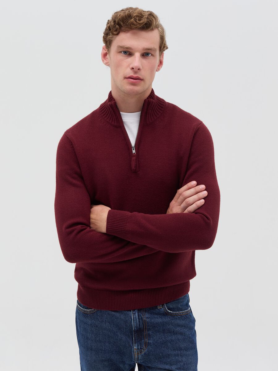 Pullover with half-zip neckline_1