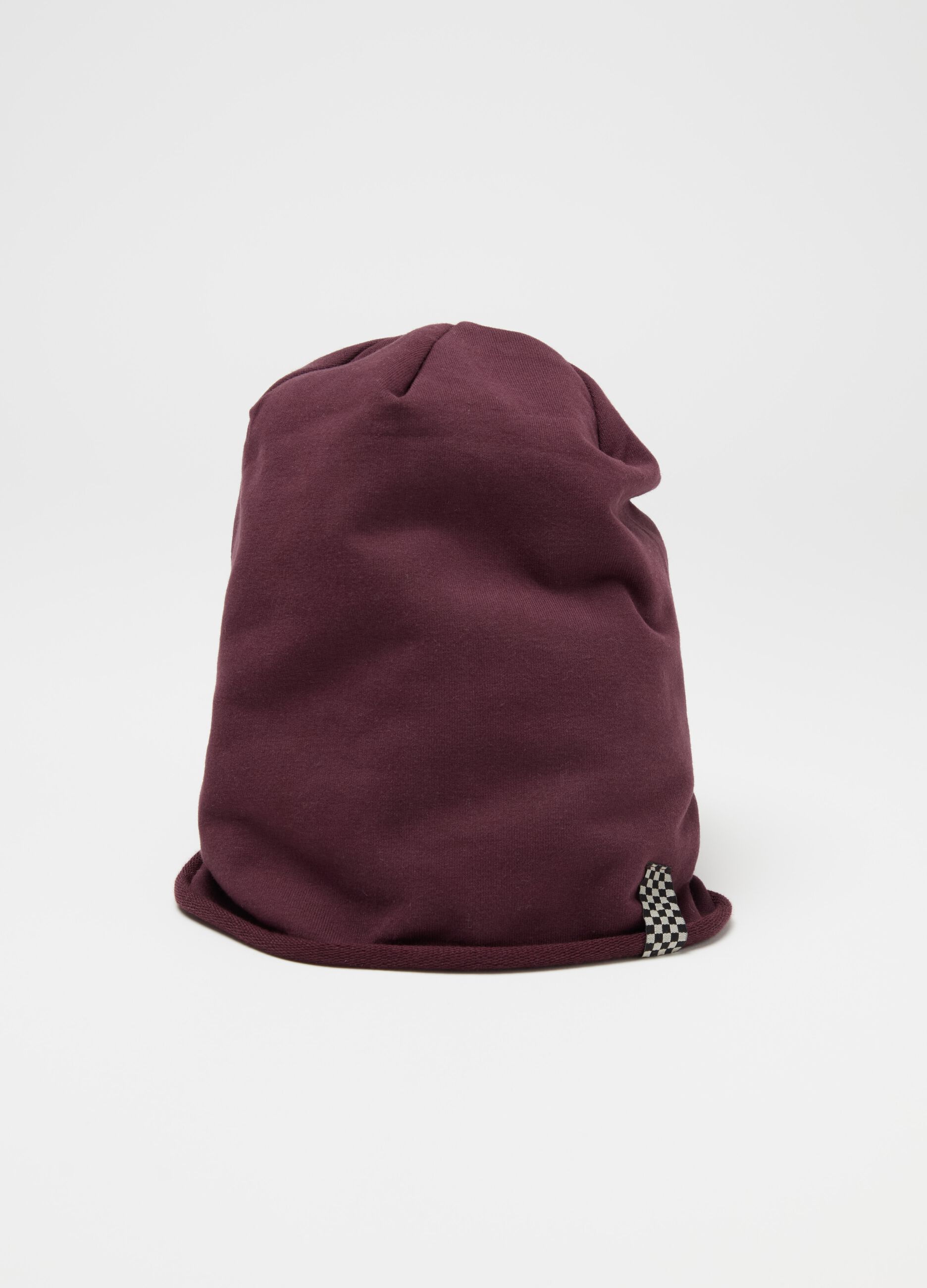 Solid colour hat in French terry