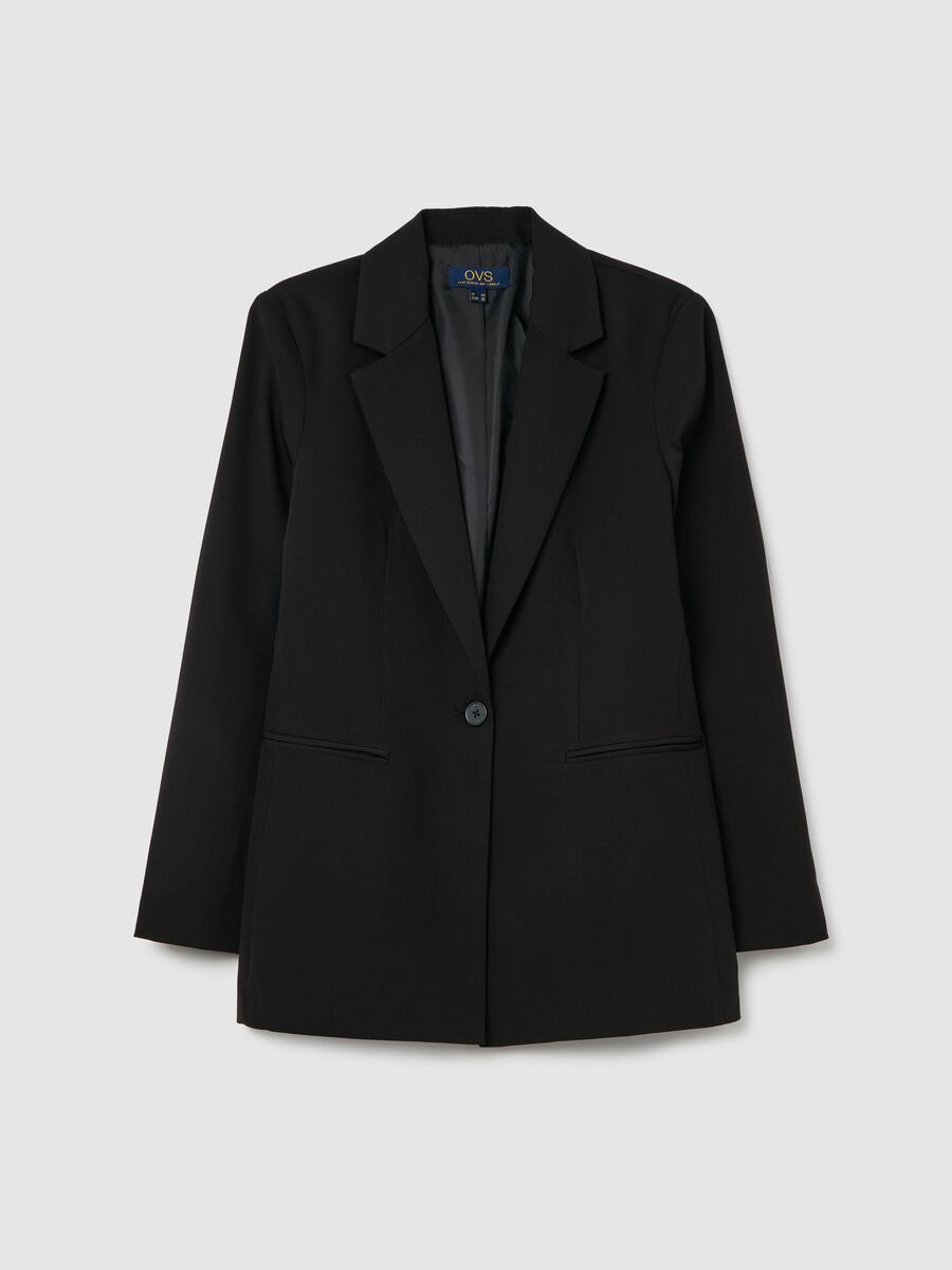 Single-breasted blazer with button_3