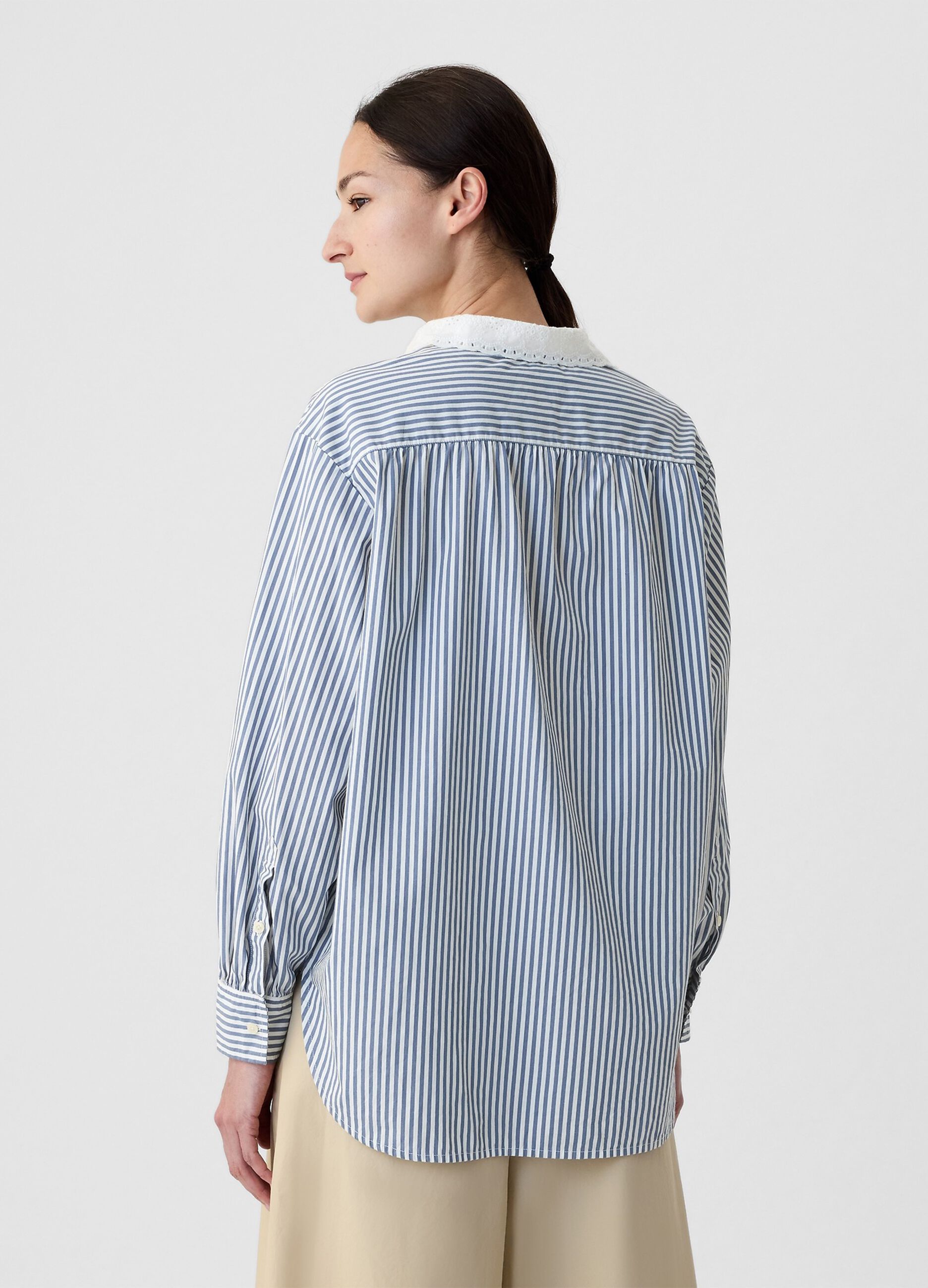 GAP for DÔEN shirt with collar in broderie anglaise