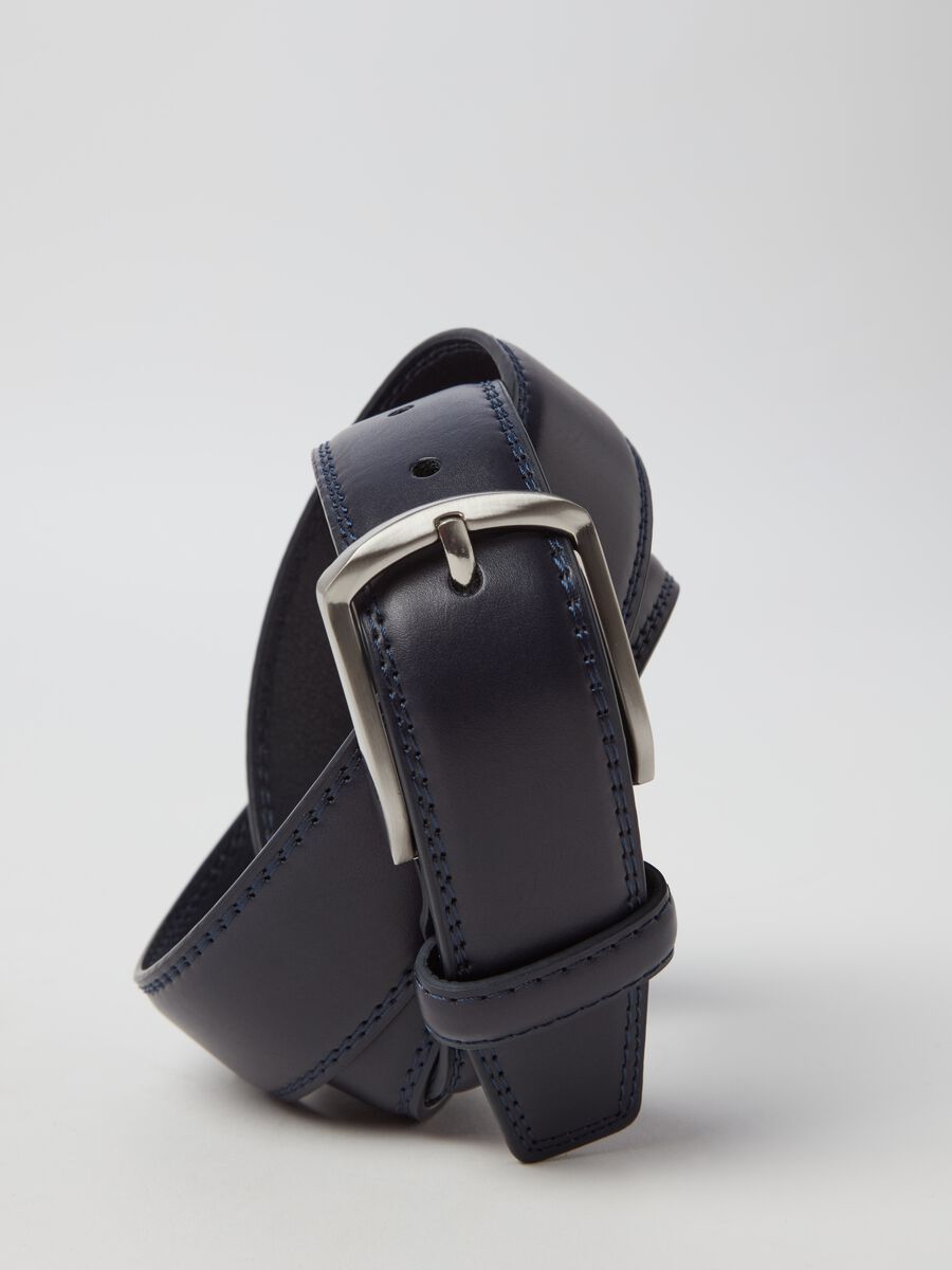 Rounded belt with metal buckle_2