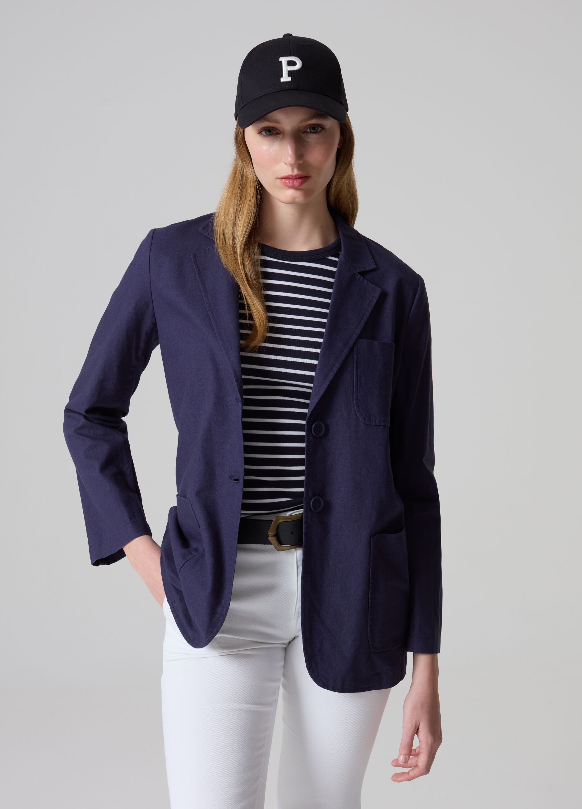 Ovs Blazer monopetto in lino e cotone