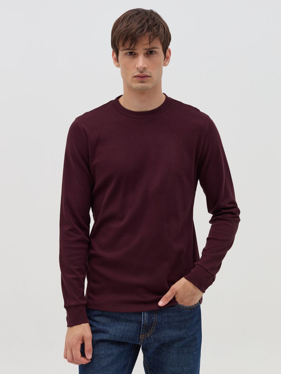 T-shirt a maniche lunghe in cotone interlock_1