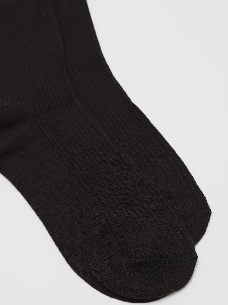 Long socks with ribbed leg_1