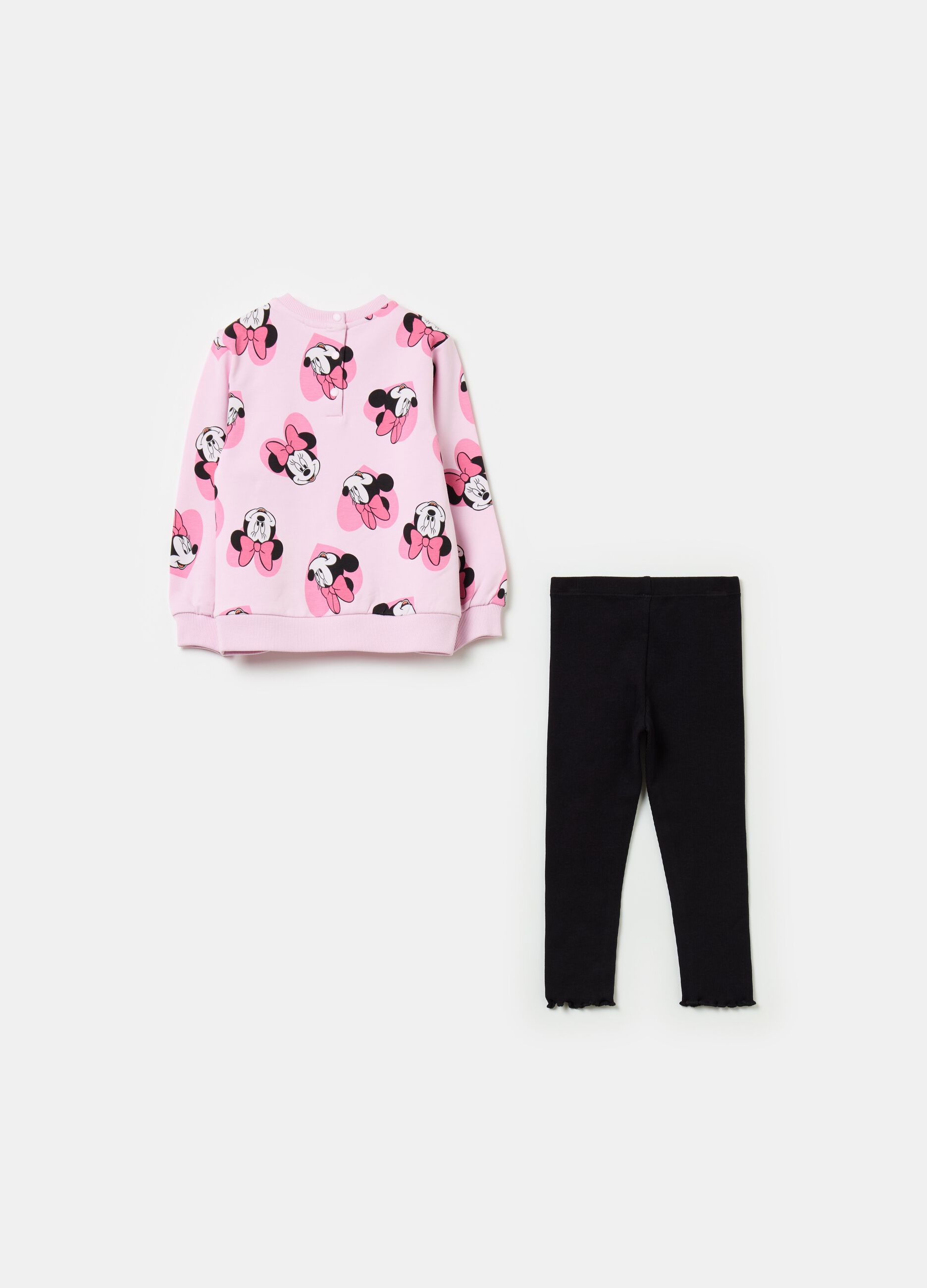 Fleece jogging set with Minnie Mouse print