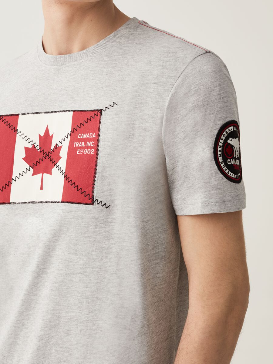 T-shirt in cotone stampa Canada Trail_3