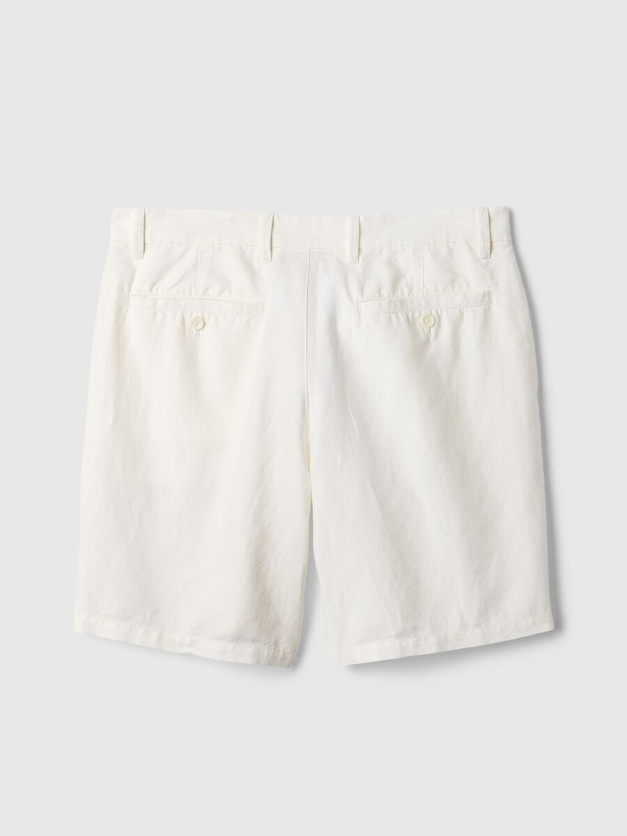 Linen and cotton Bermuda shorts_4