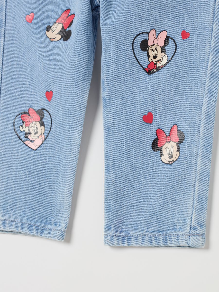 Five-pocket jeans with Minnie Mouse print_3